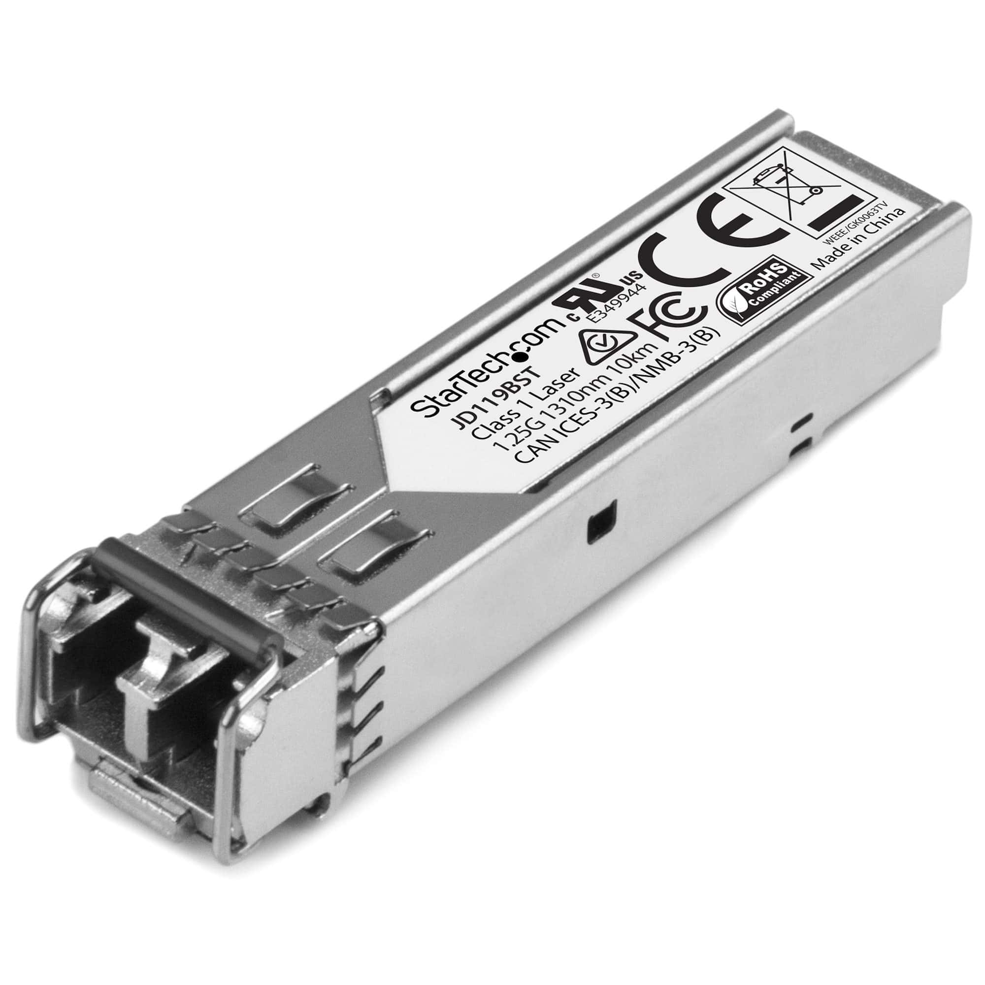 StarTech.com Gigabit glasvezel 1000BASE-LX SFP ontvanger module - HPE JD119B compatibel - SM LC - 10 km (JD119BST) thumbnail