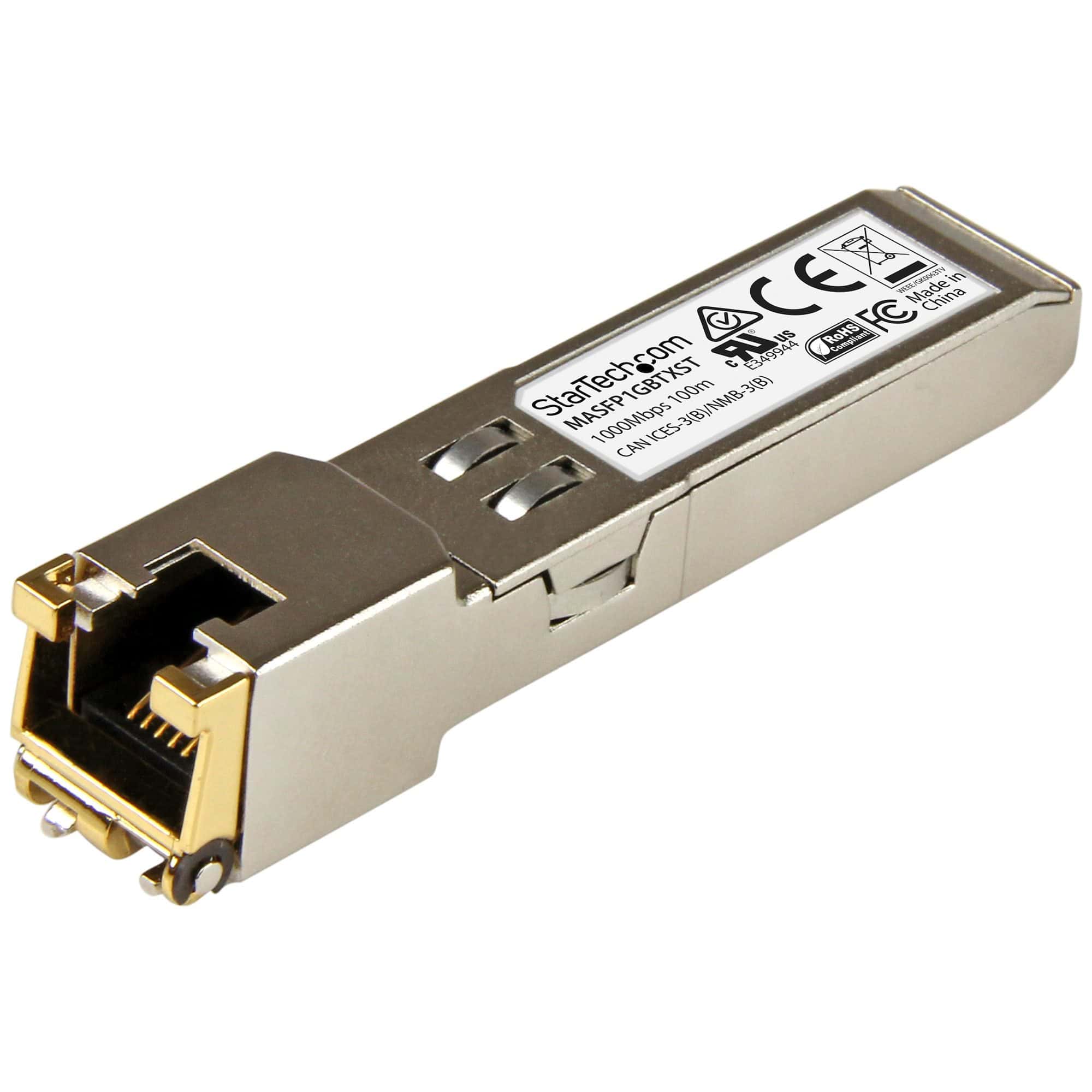 StarTech.com Cisco Meraki MA-SFP-1GB-TX compatibel SFP Transceiver module - 10/100/1000BASE-TX (MASFP1GBTXST) thumbnail