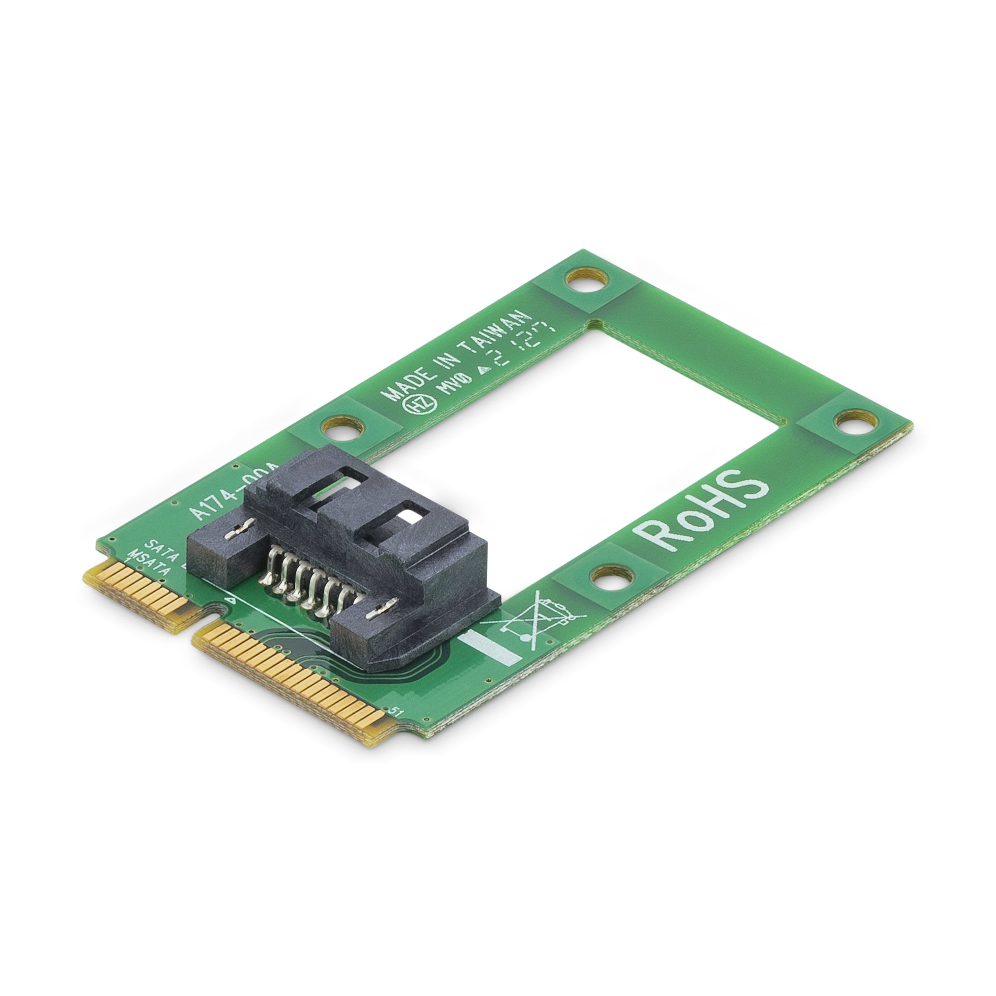 StarTech.com mSATA-naar-SATA HDD / SSD-adapter – Mini SATA-naar-SATA-converterkaart (MSAT2SAT3) thumbnail