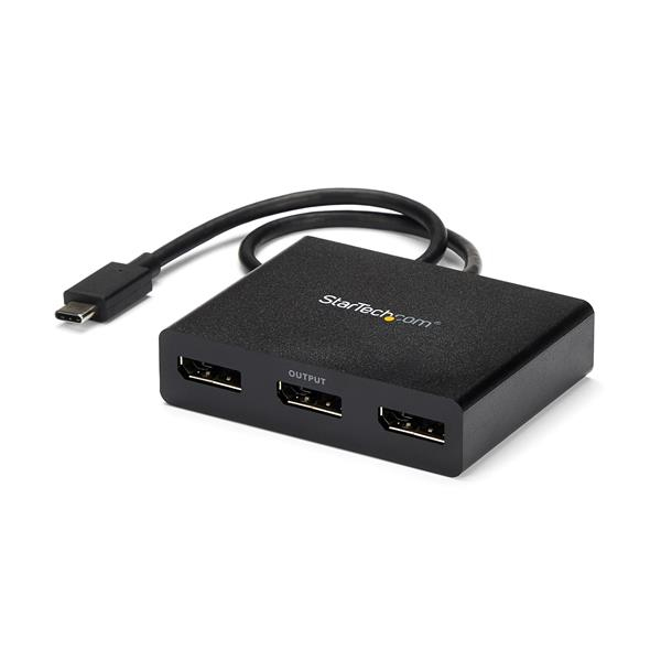 StarTech.com USB-C naar DisplayPort multi-monitor video splitter 3 poorts MST hub (MSTCDP123DP) thumbnail