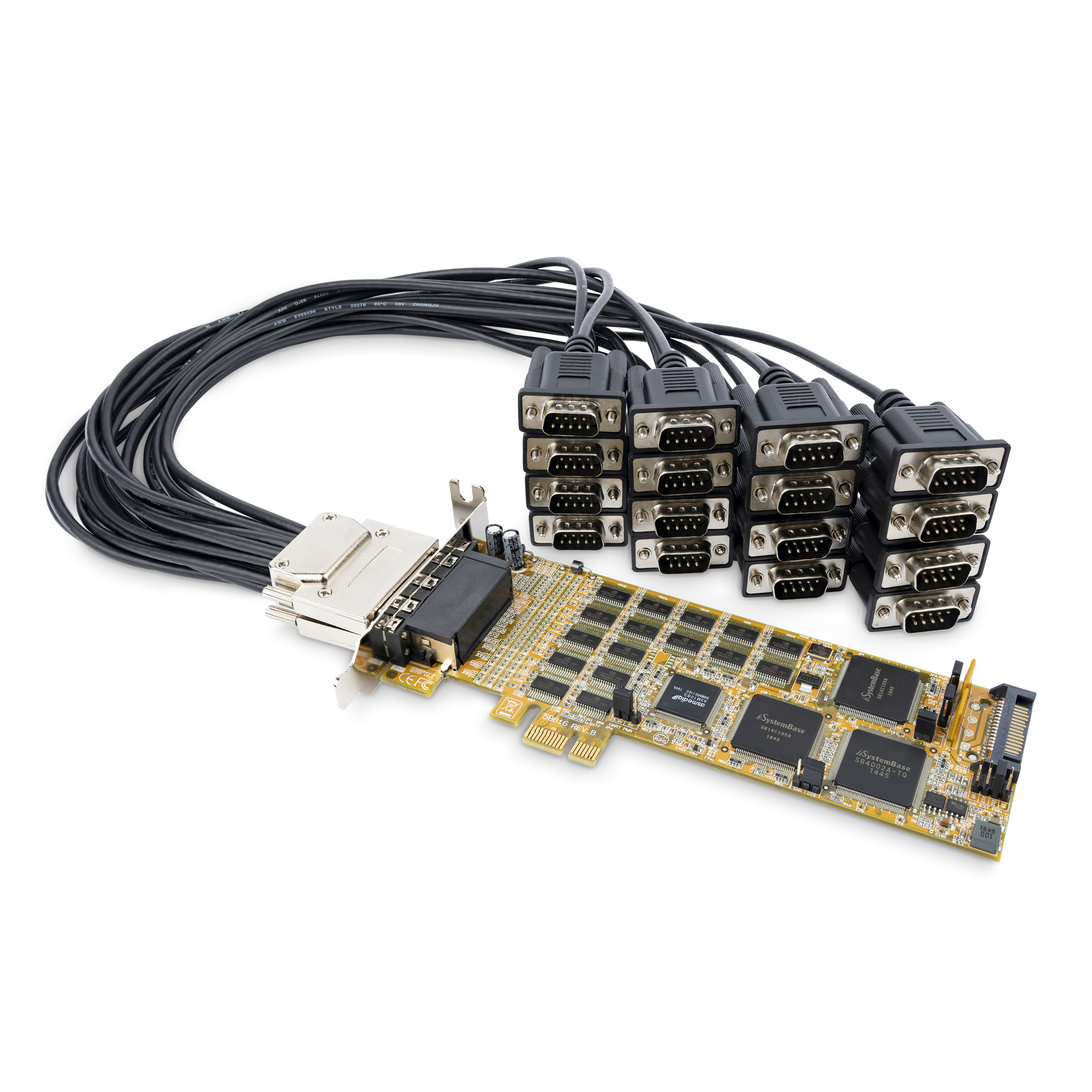StarTech.com 16 Port PCI Express Seriell Karte - Low Profile - High Speed PCIe Seriell Karte mit 16 DB9 RS232 Ports - Erweiterun (PEX16S550LP) thumbnail