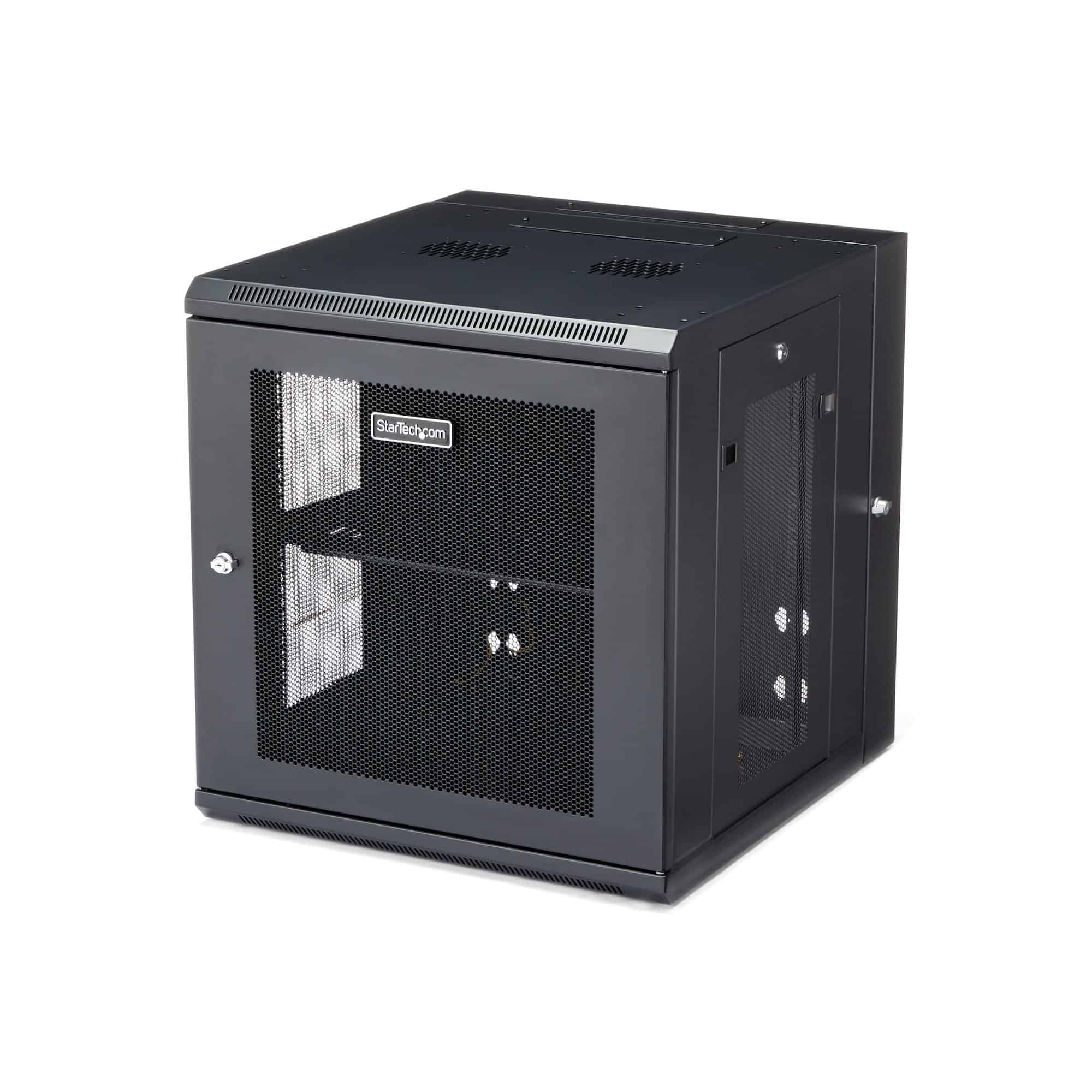 StarTech.com 12U 19 Wandmonteerbaar Netwerk Cabinet, Diepte 51cm (20), 4 Post, Afsluitbaar IT Rack met Schap, Geventileerd Data Rack voor Switch, Cisco 3850, 2960 Series (RK1224WALHM) thumbnail