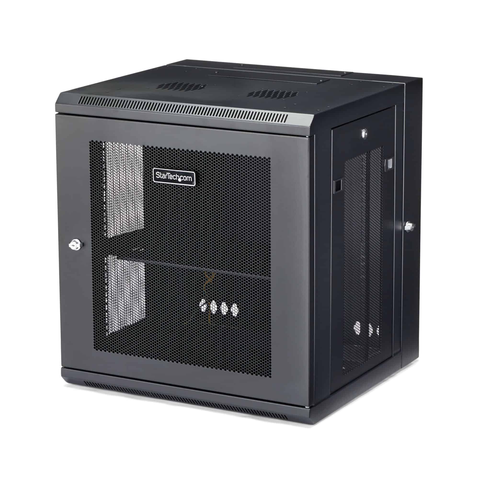 StarTech.com 12U 19 Wandmonteerbaar Netwerk Cabinet, Diepte 40cm (16), Afsluitbaar IT Rack voor Netwerk Switch/Apparatuur, Geventileerd Data Rack met Schap & Zijpanelen, Voorgemonteerd (RK12WALHM) thumbnail
