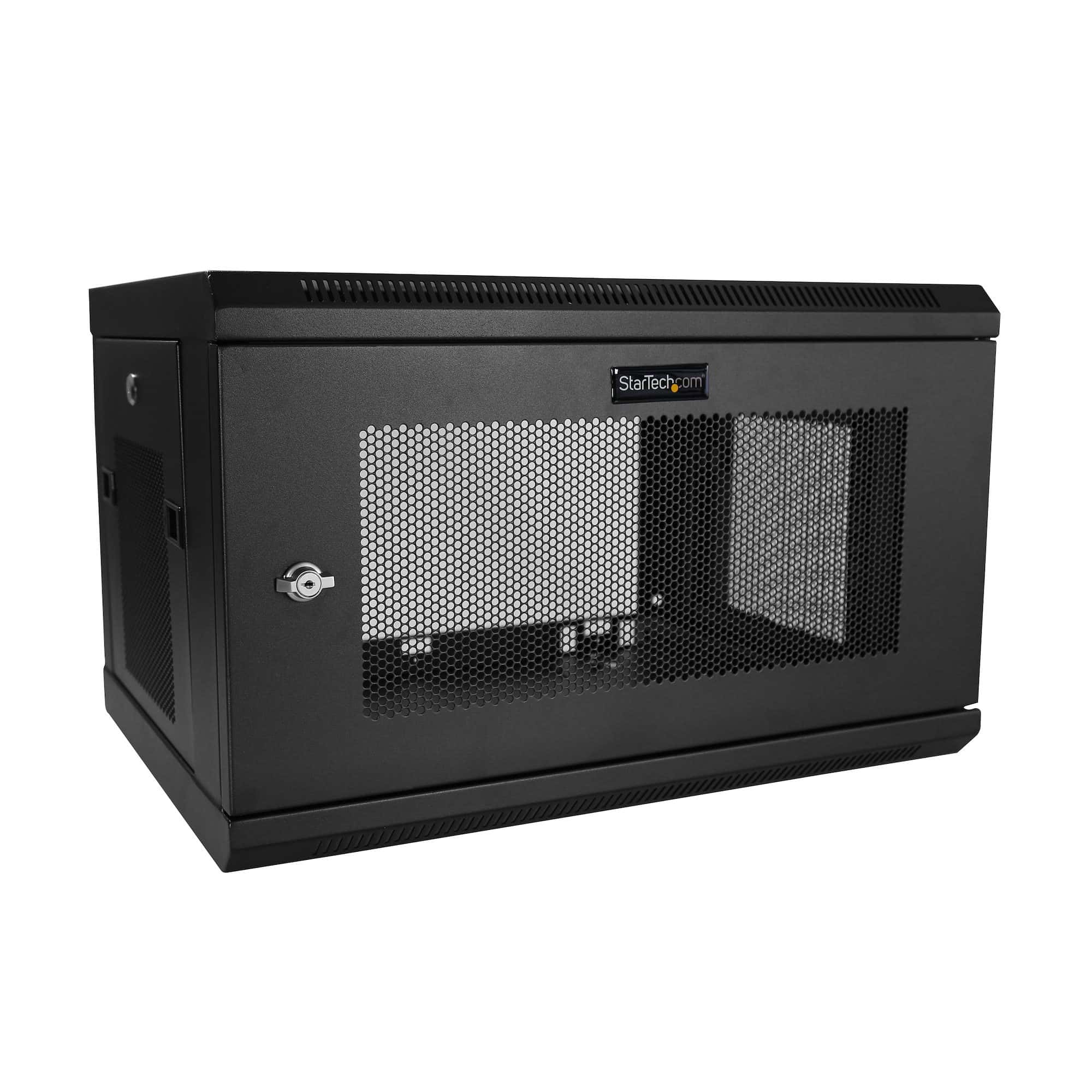 StarTech.com 2 Post 6U Wandmonteerbare Netwerkkast met 1U Schap, 19 Scharnierende Patchkast voor Data/AV/Electronica/Computer Apparatuur, Veelzijdig Geventileerd Server Rack, Vergrendelbaar (RK616WALM) thumbnail