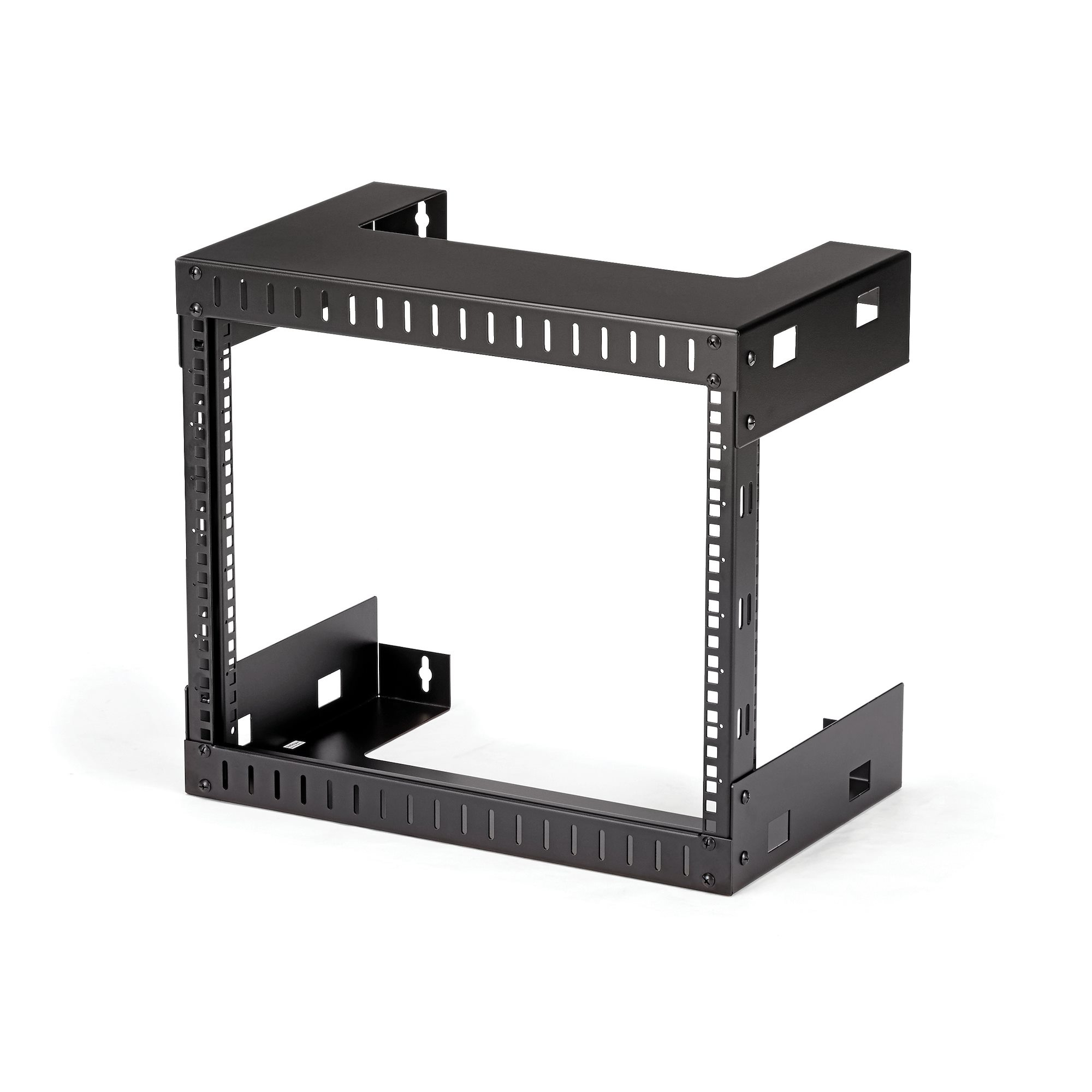 StarTech.com 2 Post 8U Heavy-Duty Wandmonteerbare Server Rack, 19 Open Frame Netwerk Rack, 30cm Diep, Data Rack voor IT/AV/Patchpaneel/Computer Apparatuur, Incl Kooimoeren en Schroeven (RK812WALLO) thumbnail