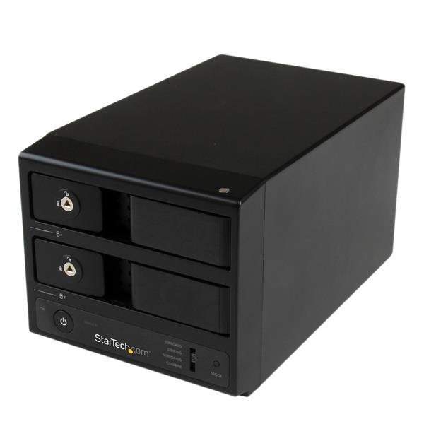 StarTech.com USB 3.0 / eSATA trayless 3,5 inch SATA III harde-schijfbehuizing met dubbele bay en UASP SATA 6 Gbps Hot-Swap HDD-behuizing met 2 bays (S352BU33RER) thumbnail StarTech.com USB 3.0 / eSATA trayless 3,5 inch SATA III harde-schijfbehuizing met dubbele bay en UASP SATA 6 Gbps Hot-Swap HDD-behuizing met 2 bays (S352BU33RER) thumbnail