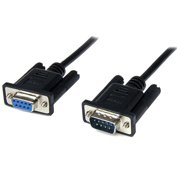 StarTech.com 2 m zwarte DB9 RS232 seriële nullmodemkabel F/M (SCNM9FM2MBK) thumbnail