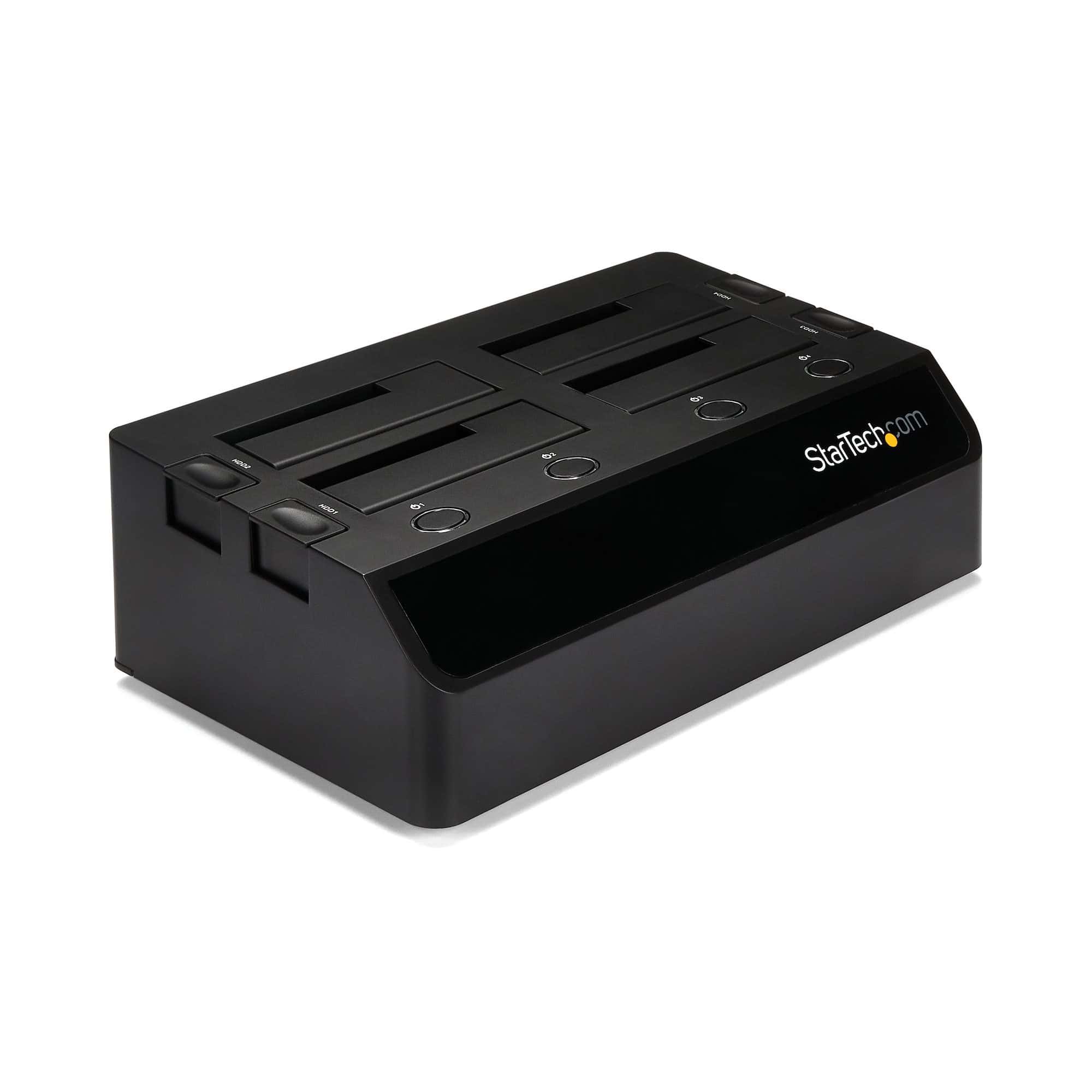 StarTech.com USB 3.0 naar SATA 6 Gbps hard drive docking station met 4 bays, UASP & dubbele ventilatoren 2,5/3,5 inch SSD / HDD dock (SDOCK4U33) thumbnail