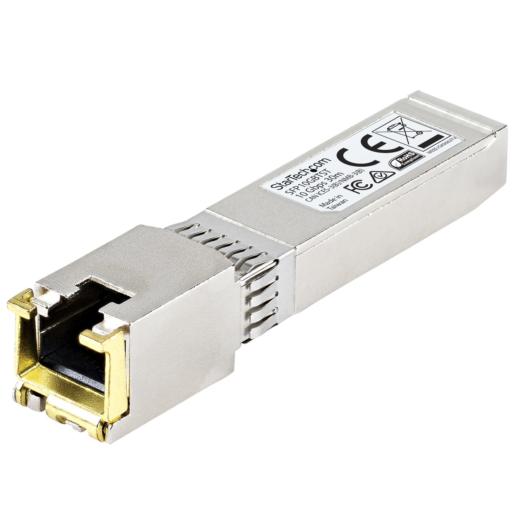 StarTech.com MSA Uncoded SFP+ Transceiver Module - 10GBASE-T (SFP10GBTST) thumbnail