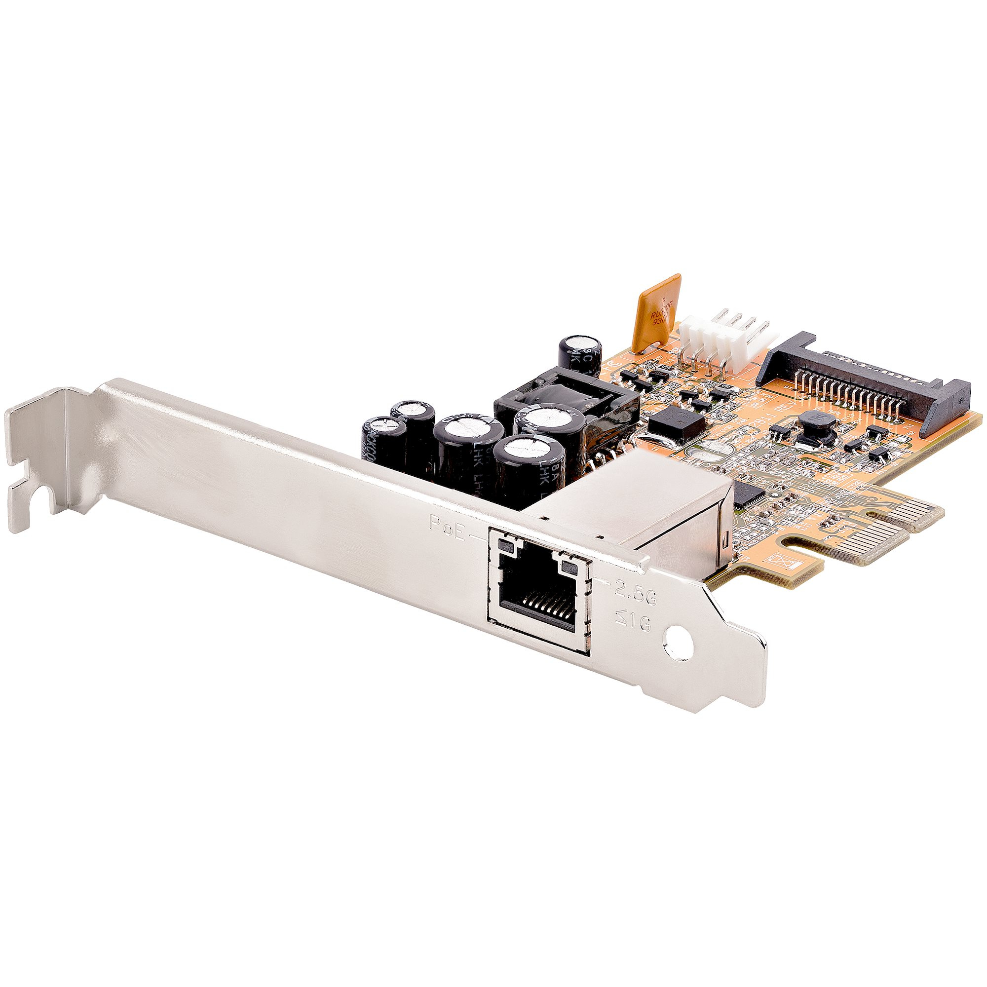 StarTech.com 1 Port 2.5Gbps PoE Netwerk Kaart, PCIe Ethernet Kaart met RJ45, 30W 802.3at PoE NIC voor Desktops/Servers, Low Profile Netwerk PoE LAN Adapter, NBaseT, Windows/Linux (ST1000PEXPSE) thumbnail