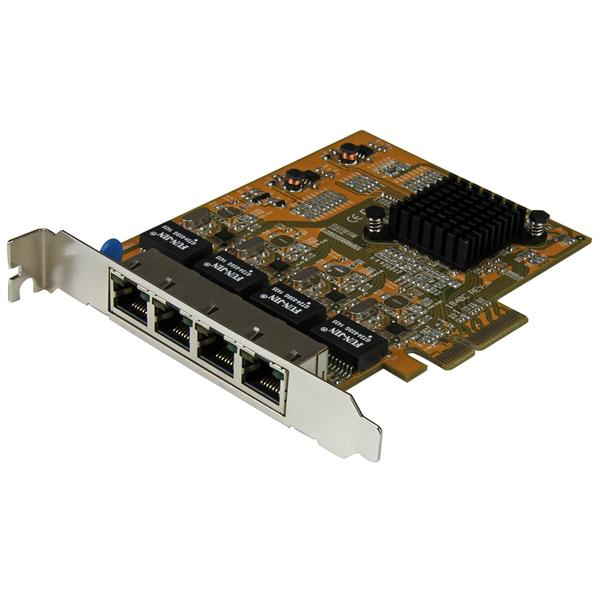 StarTech.com 4-Poort PCI Express gigabit netwerk adapter kaart Quad Port PCIe Gigabit NIC (ST1000SPEX43) thumbnail