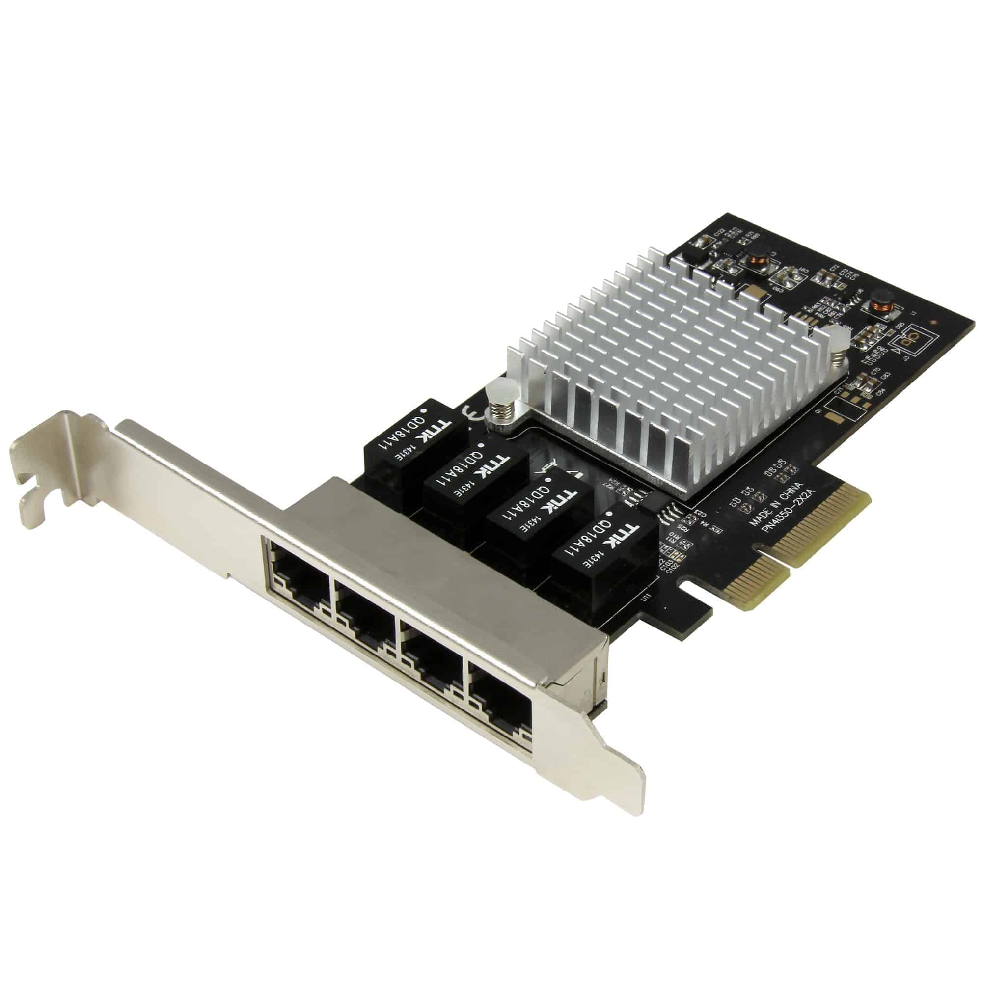 StarTech.com 4 poorts gigabit ethernet netwerkkaart PCI Express Intel 1350 NIC (ST4000SPEXI) thumbnail