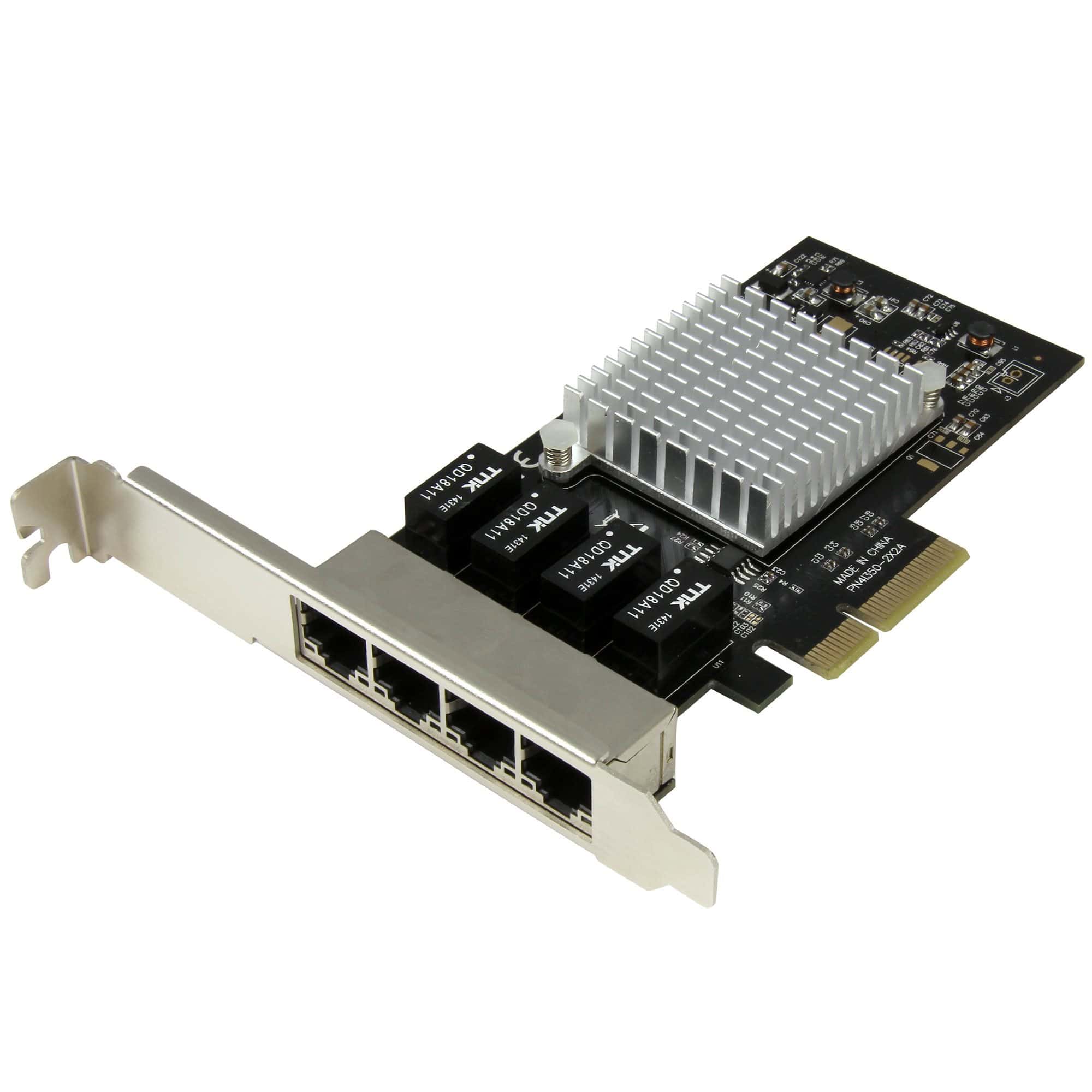 StarTech.com 4 poorts gigabit ethernet netwerkkaart PCI Express Intel 1350 NIC (ST4000SPEXI) thumbnail