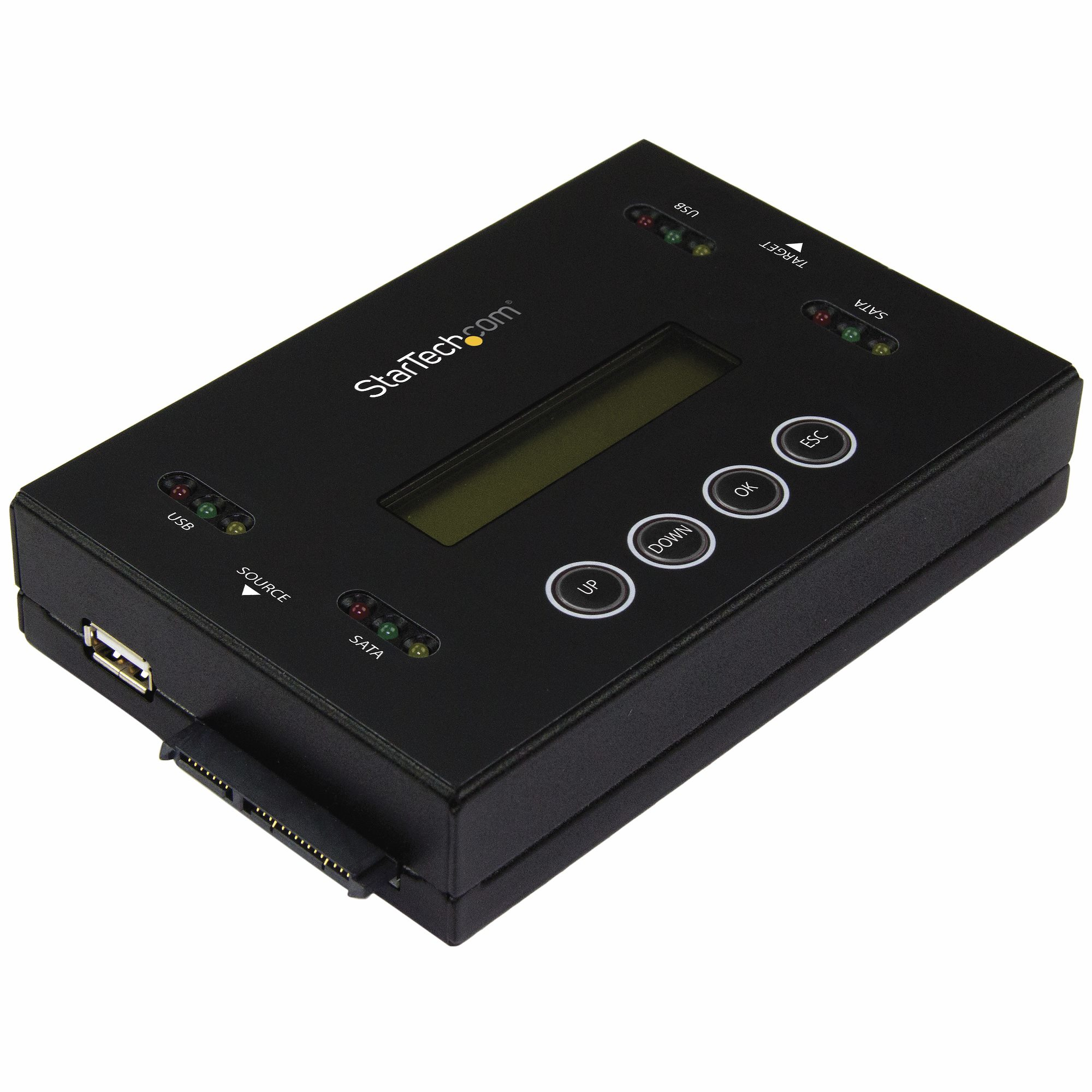 StarTech.com 1:1 Standalone Hard Drive Cloner & Wisser, USB Thumb Drive en SATA HDD/SSD Disk Kloner & Disk Eraser, LCD display, TAA Compliant, OS Onafhankelijk (SU2DUPERA11) thumbnail