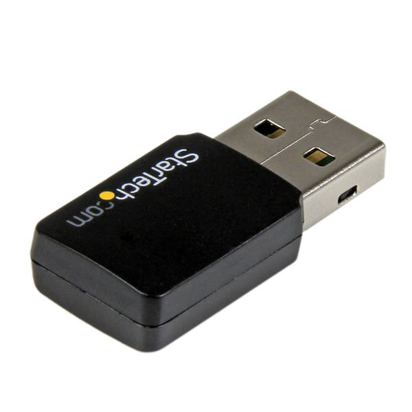 StarTech.com USB 2.0 AC600 mini-dubbelband draadloze-AC netwerkadapter 1T1R 802.11ac wifi-adapter (USB433WACDB) thumbnail