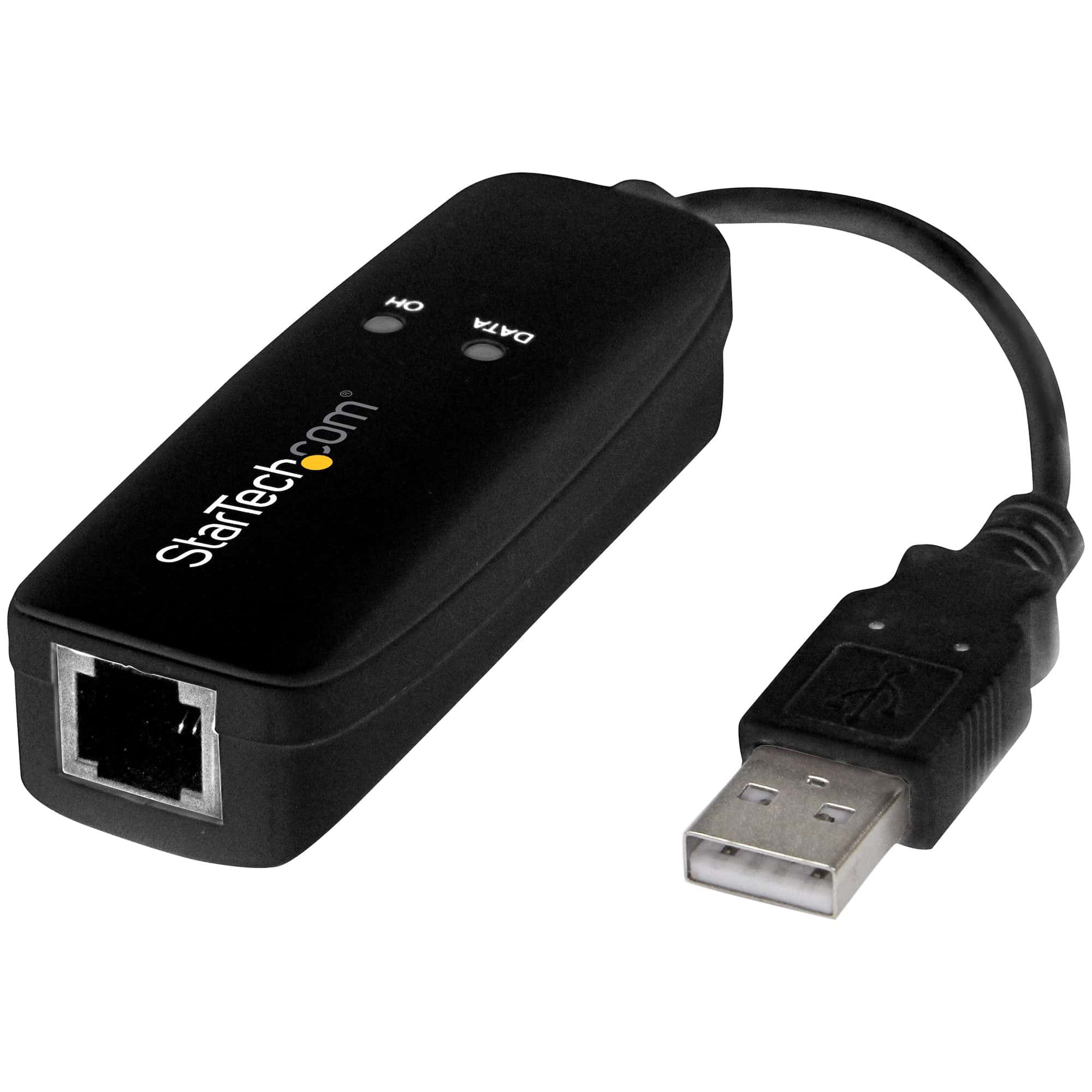 StarTech.com USB 2.0 Fax Modem, 56K Externe Hardware Dial Up V.92 Modem/Dongle/Adapter, Computer/Laptop Fax Modem, USB naar Telefoonaansluiting, USB Data Modem, Netwerk Fax/CMR/POS (USB56KEMH2) thumbnail