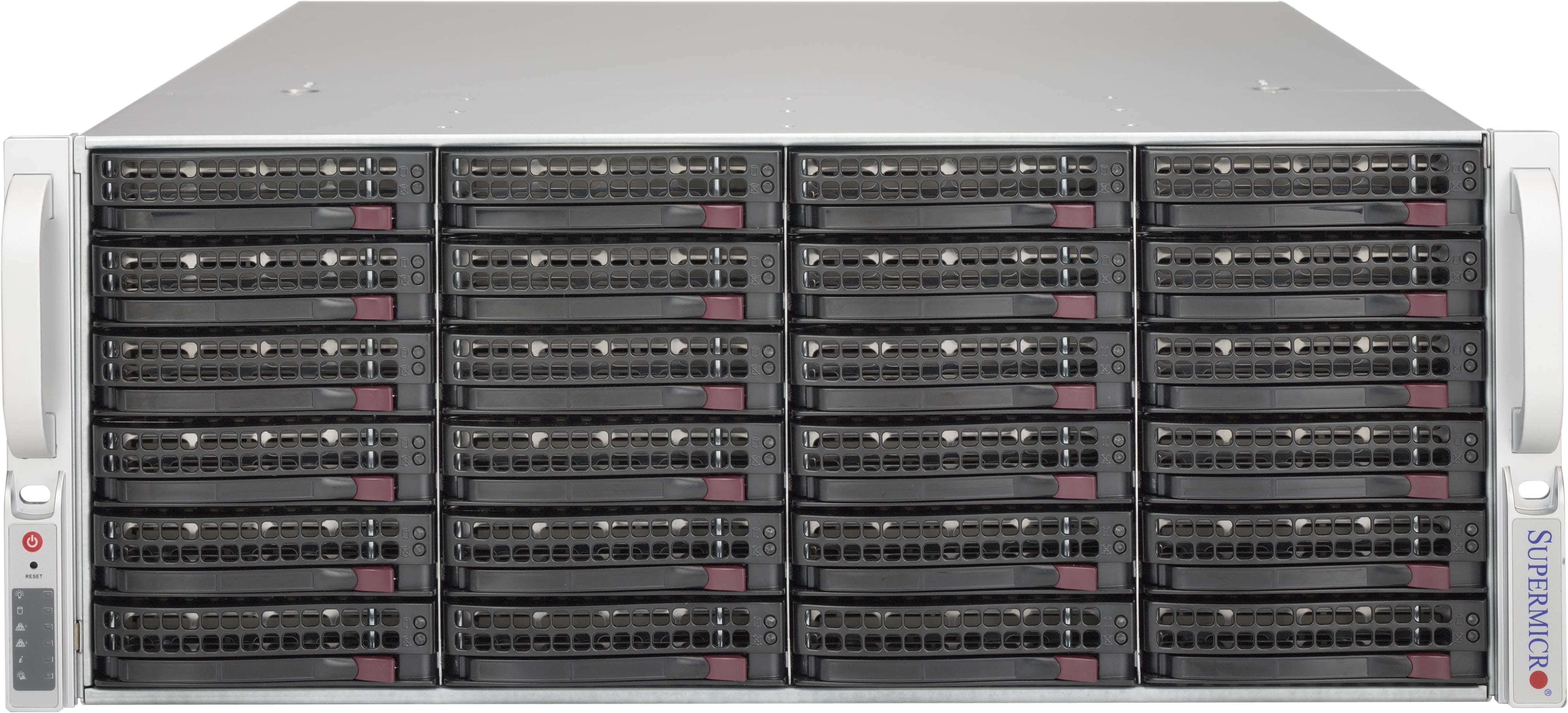 Supermicro SuperChassis 846BE1C-R1K03JBOD disk array Rack (4U) Zwart (CSE-846BE1C-R1K03JBOD) thumbnail