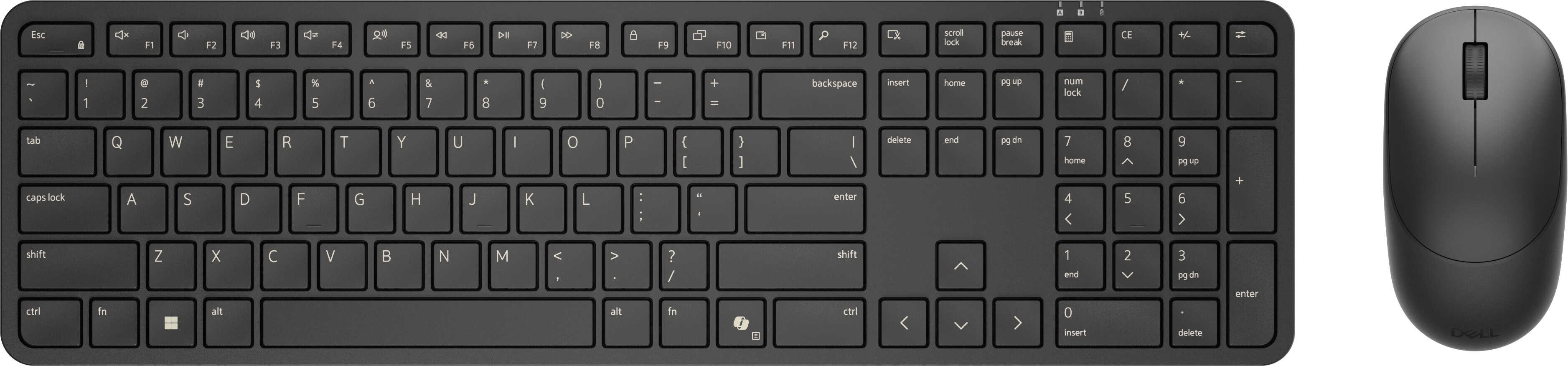DELL Pro 5 KM526 toetsenbord Inclusief muis Thuis/Werk RF Draadloos QWERTY US International Zwart (KM526-BLK-INT) thumbnail