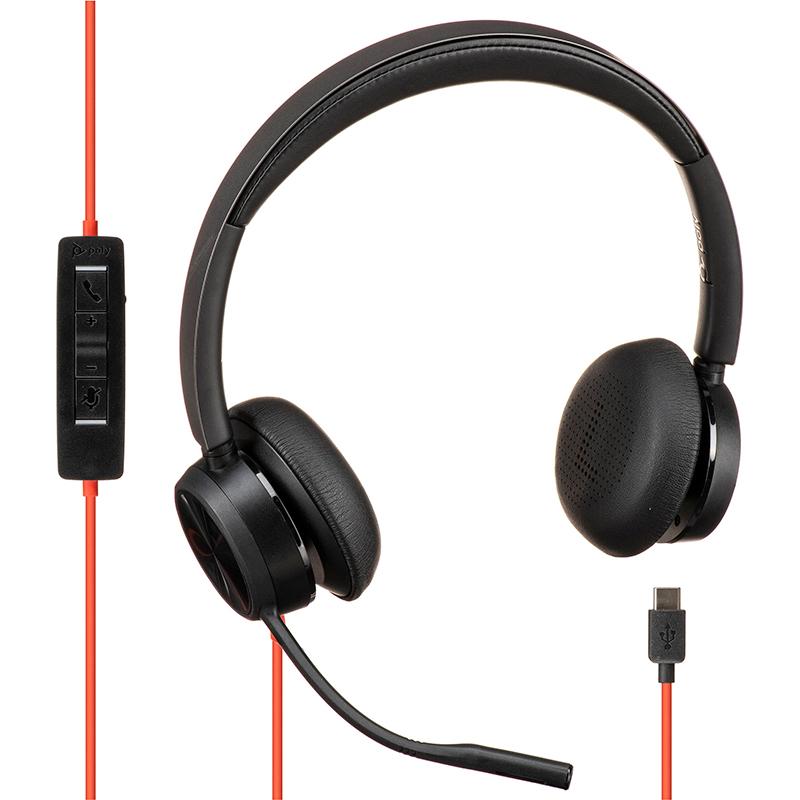 HP Poly Blackwire 8225 Stereo Headset - On-Ear - USB-C, kabelgebunden (214407-01) (214407-01) thumbnail