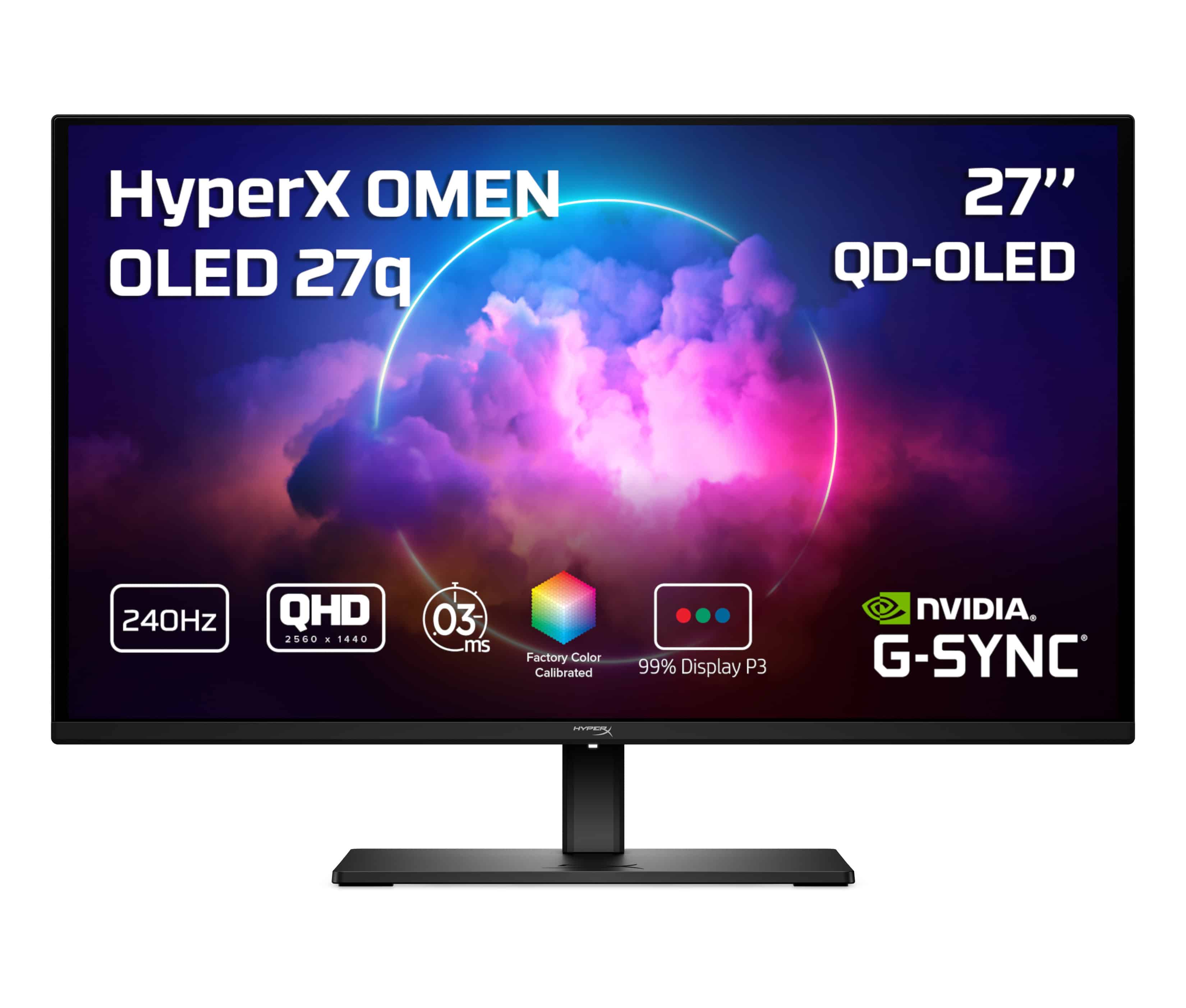 HP HyperX OMEN OLED 27 inch QHD 240 Hz Gaming Monitor - OMEN OLED 27q (CH0R2E9#ABB) thumbnail