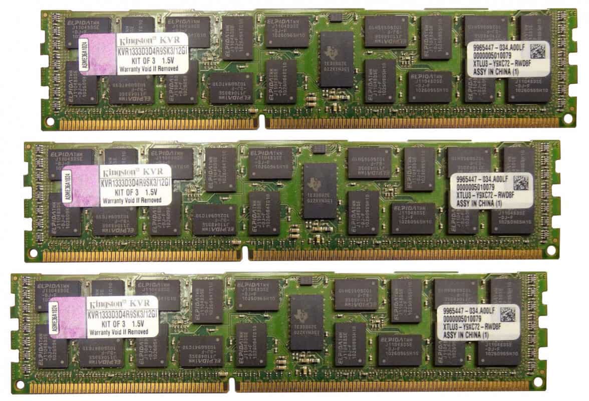KINGSTON 12GB (3*4GB) 2RX4 PC3-10600R DDR3-1333MHZ MEMORY KIT (KVR1333D3D4R9SK3/12GI) thumbnail