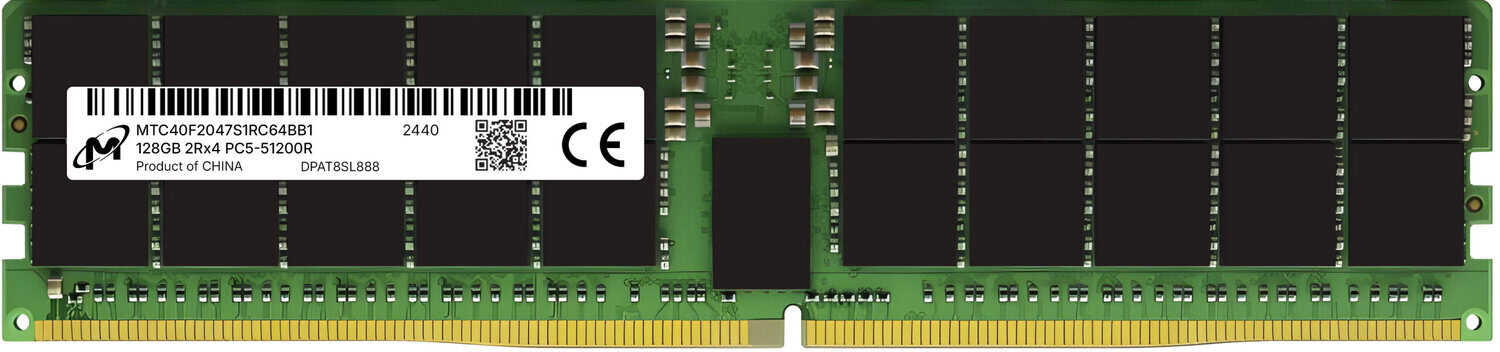 Micron RDIMM DDR5 128GB 2Rx4 6400MHz PC5-51200 ECC REGISTERED | MTC40F2047S1RC64BR (MTC40F2047S1RC64BR) thumbnail