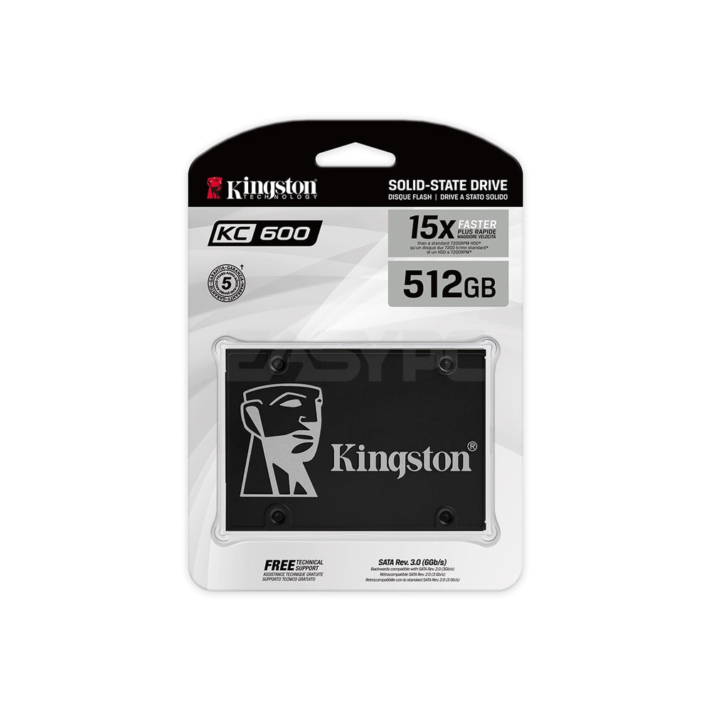 Kingston Technology KC600 2.5 512 GB Serial ATA III 3D TLC (SKC600/512GB) thumbnail