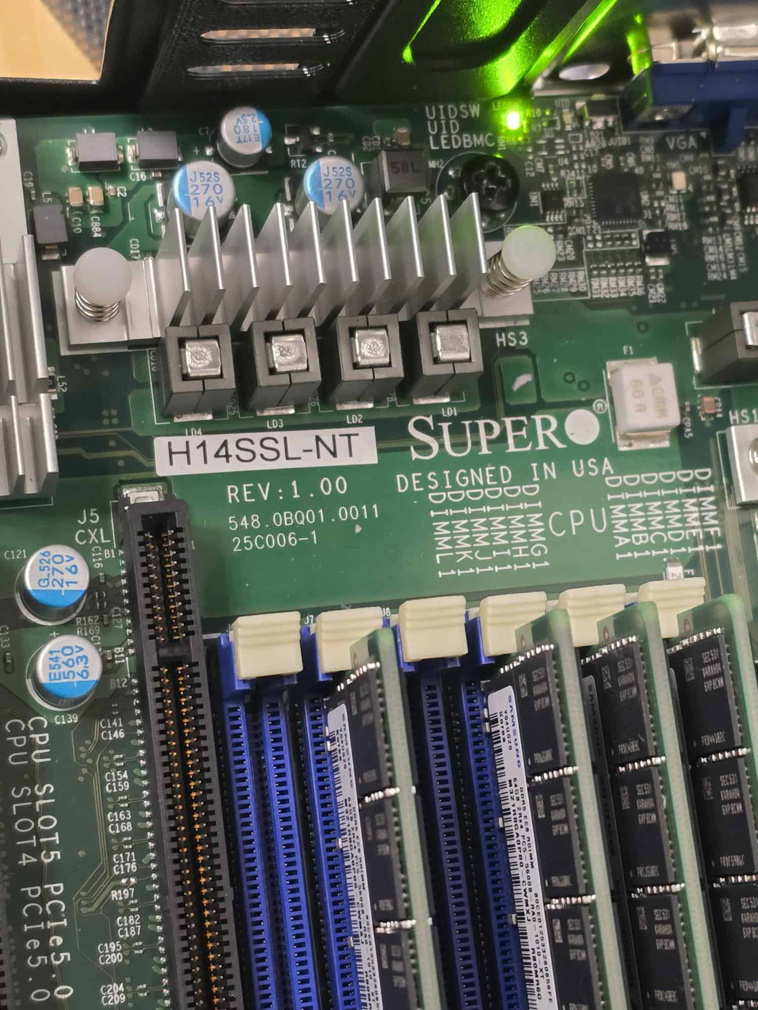 Super Micro Supermicro Server-Mainboard MBD-H14SSL-NT-O Sockel SP5 ATX DDR5 bis 3TB (MBD-H14SSL-NT-O) thumbnail