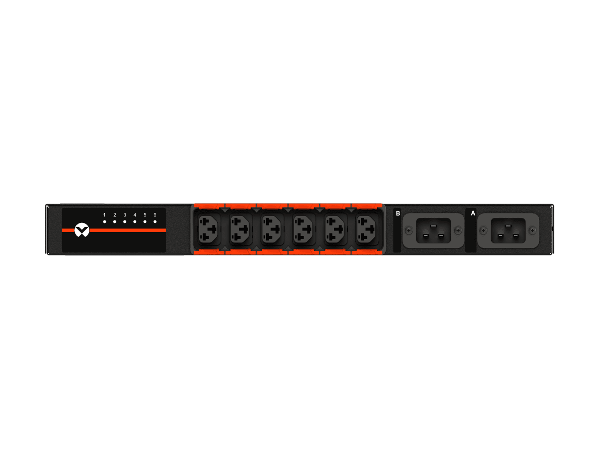 Vertiv Geist AUR5M1R5-06CF17-2C20C20A900-D power distribution unit (PDU) 6 AC outlet(s) 0U Black (VA6U21A0) thumbnail