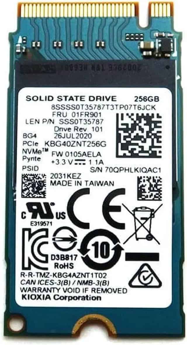 Lenovo TOSHIBA BG4 256GB M.2 PCIe 2242 KBG40ZNT256G SSD (01FR901) (01FR901) thumbnail