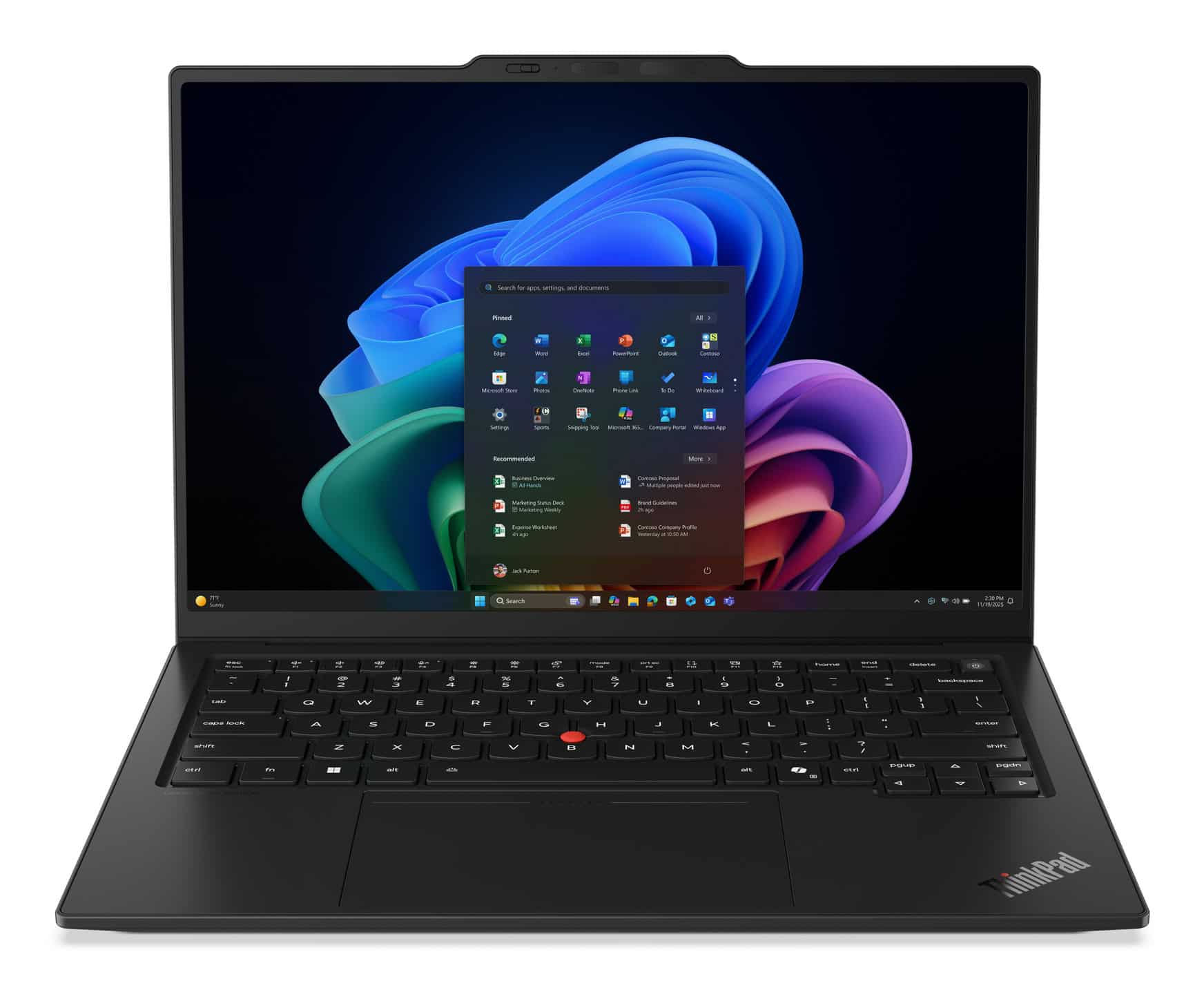 Lenovo ThinkPad X1 Carbon Gen 14 Aura Edition Copilot+ PC Intel Core Ultra 7 355 Laptop 35,6 cm (14") Touchscreen 2.8K 32 GB LPDDR5x-SDRAM 1 TB SSD Wi-Fi 7 (802.11be) Windows 11 Pro Engels Zwart (21V70078MH) thumbnail