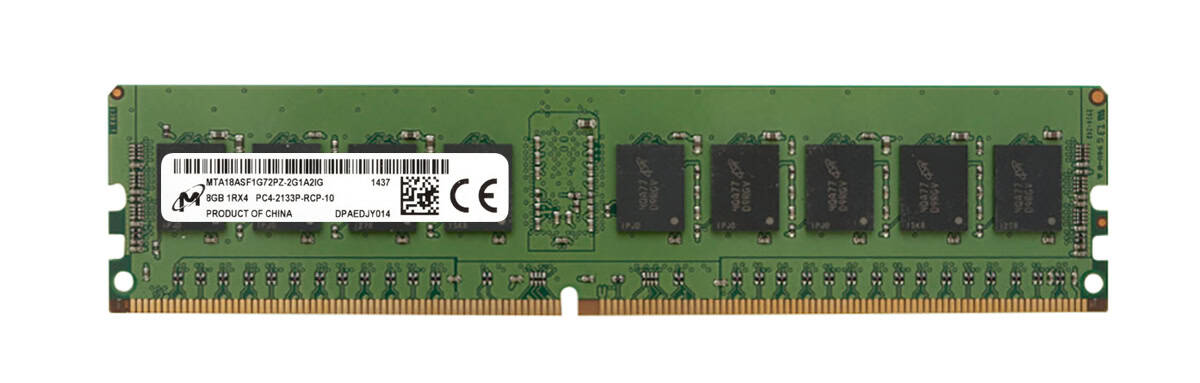 MICRON 8GB (1*8GB) 1RX4 PC4-19200T-R DDR4-2400MHZ RDIMM (MTA18ASF1G72PZ-2G3B) thumbnail