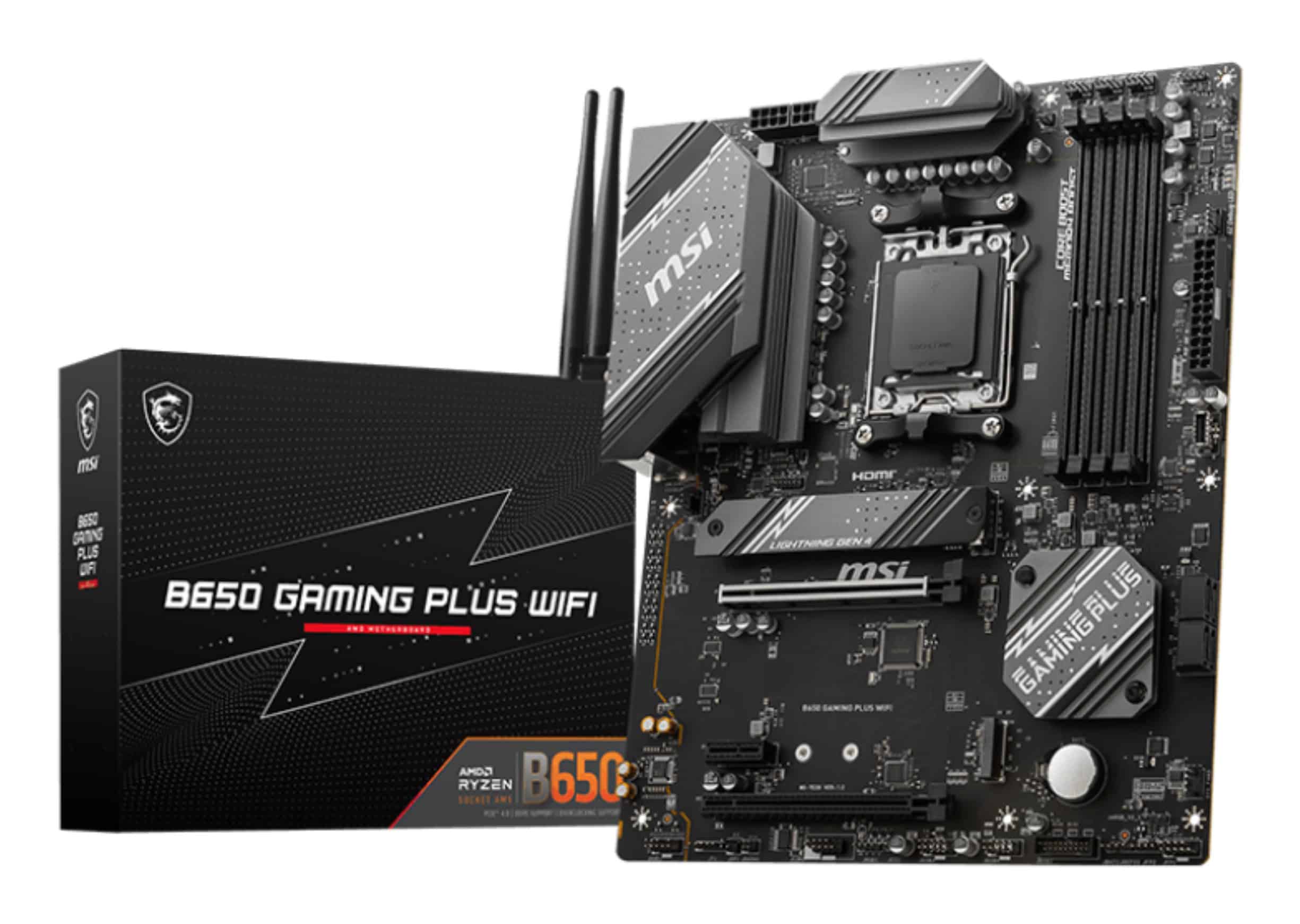 MSI B650 GAMING PLUS WIFI moederbord AMD B650 Socket AM5 ATX (7E26-001R) thumbnail