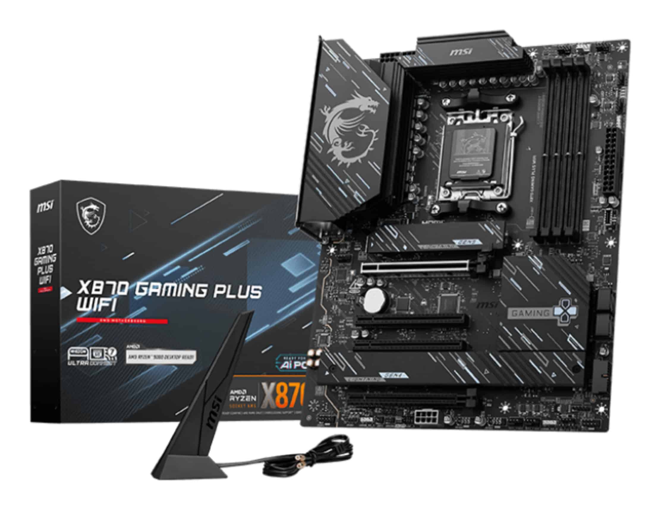 MSI X870 GAMING PLUS WIFI moederbord AMD X870 Socket AM5 ATX (7E47-004R) thumbnail