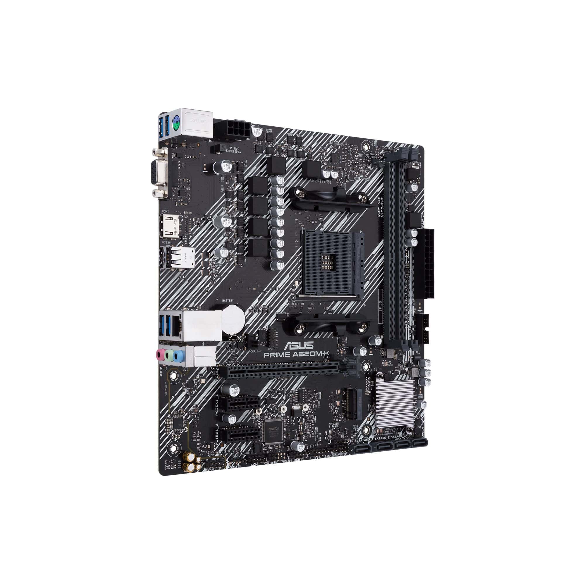ASUS Motherboard AMD A520 SAM4 MicroATX DDR4 Memory 2 Memory Slots (PRIMEA520M-K) thumbnail
