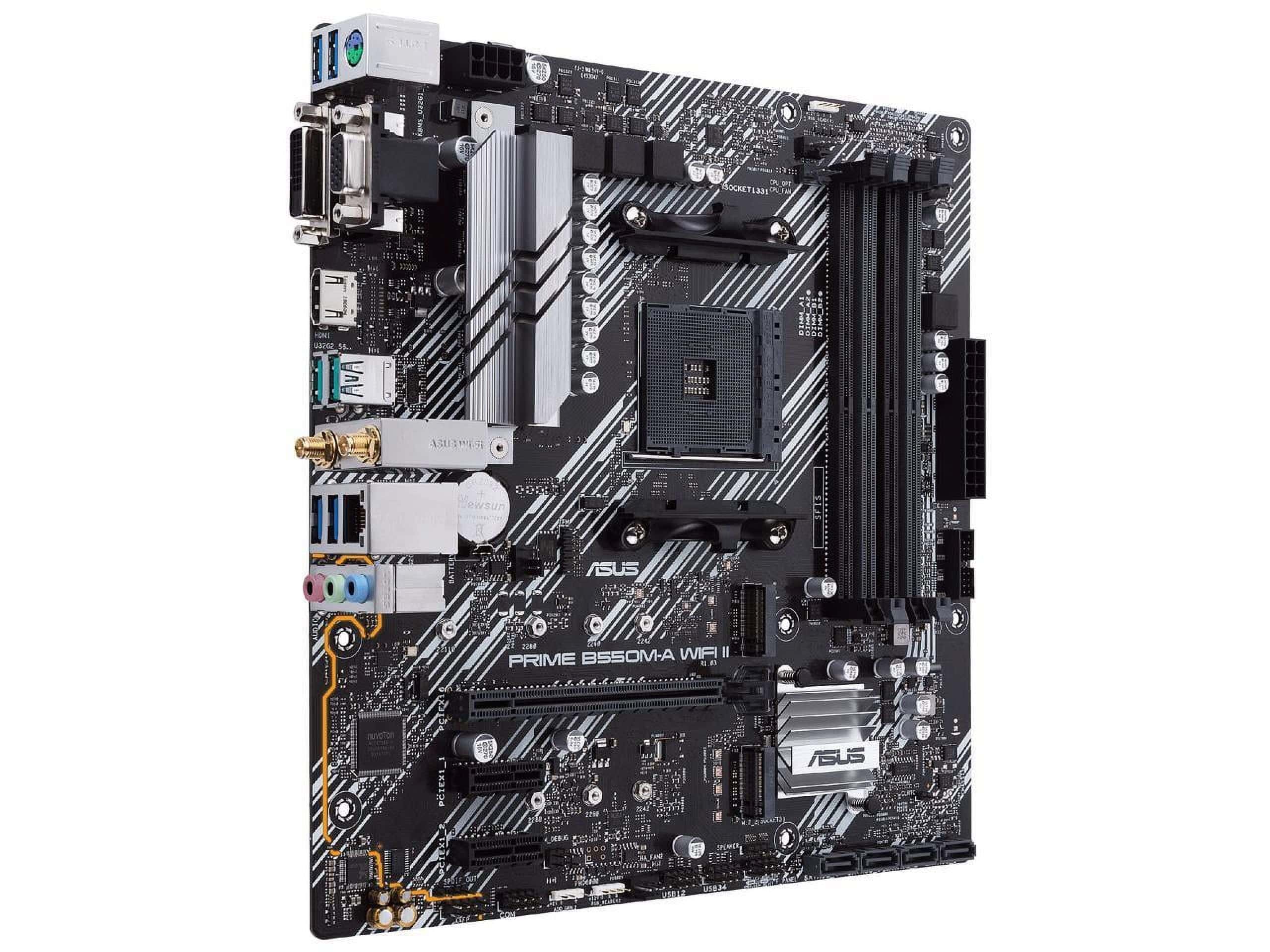 ASUS Motherboard AMD B550 SAM4 MicroATX DDR4 Memory 4 Memory Slots 2xPCI-Express 3.0 X1 (PRIMEB550M-A) thumbnail