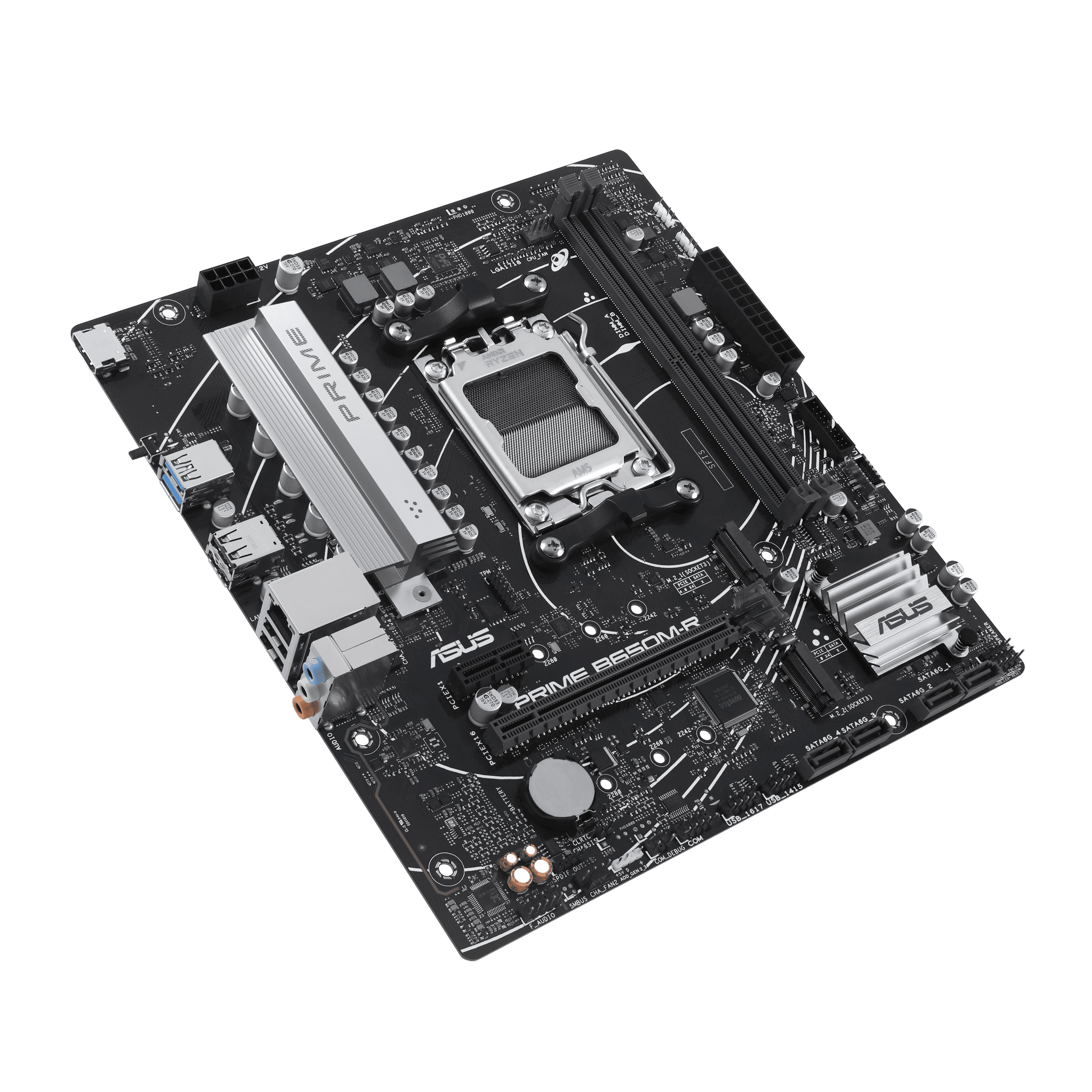 ASUS Motherboard AMD B650 SAM5 Micro-ATX DDR5 Memory 2 Memory Slots 1x PCI-Express 4.0 1x (PRIMEB650M-R) thumbnail