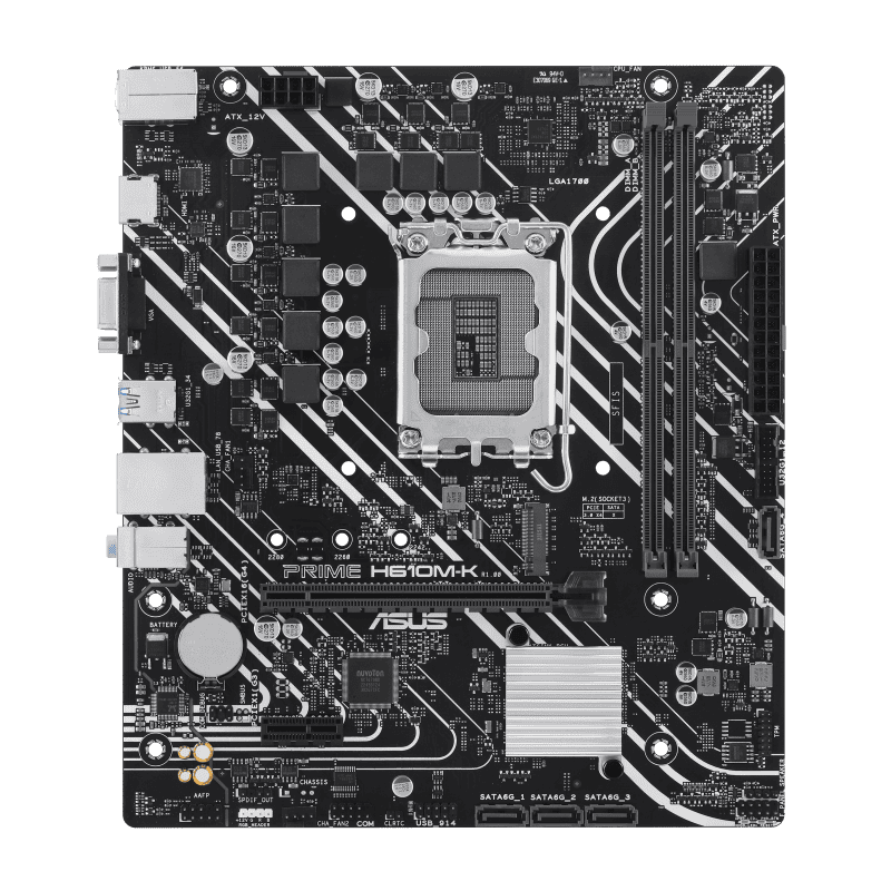 ASUS Motherboard G610 A1700 Micro-ATX DDR5 Memory Memory Slots 2 (PRIMEH610M-K) thumbnail