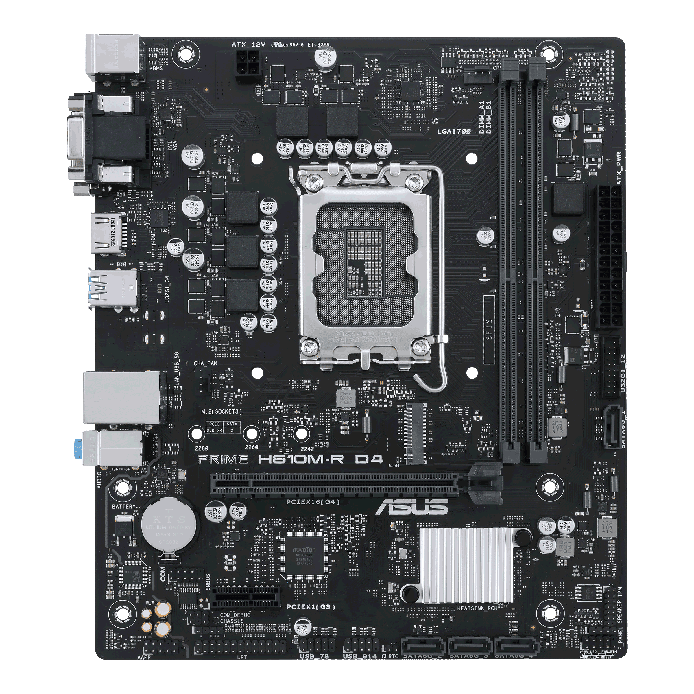 ASUS Motherboard G610 A1700 Micro-ATX DDR4 Memory 2 Memory Slots (PRIMEH610M-RD4-SI) thumbnail