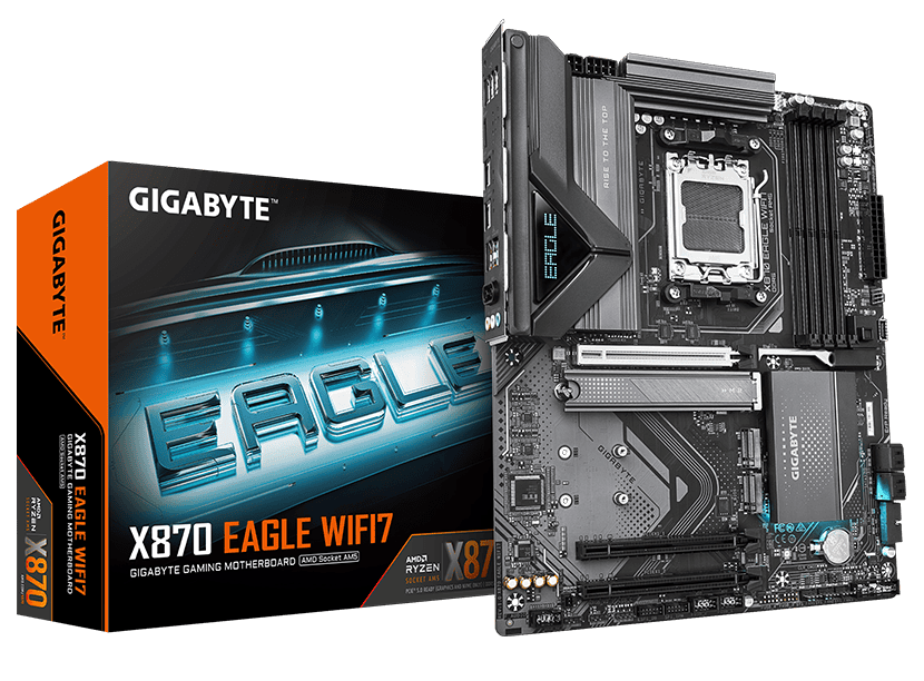 GIGABYTE Motherboard AMD X870 SAM5 ATX Memory DDR5 Memory Slots 4 2xPCI-Express 3.0 1x (X870 EAGLE WIFI7 1.1) thumbnail