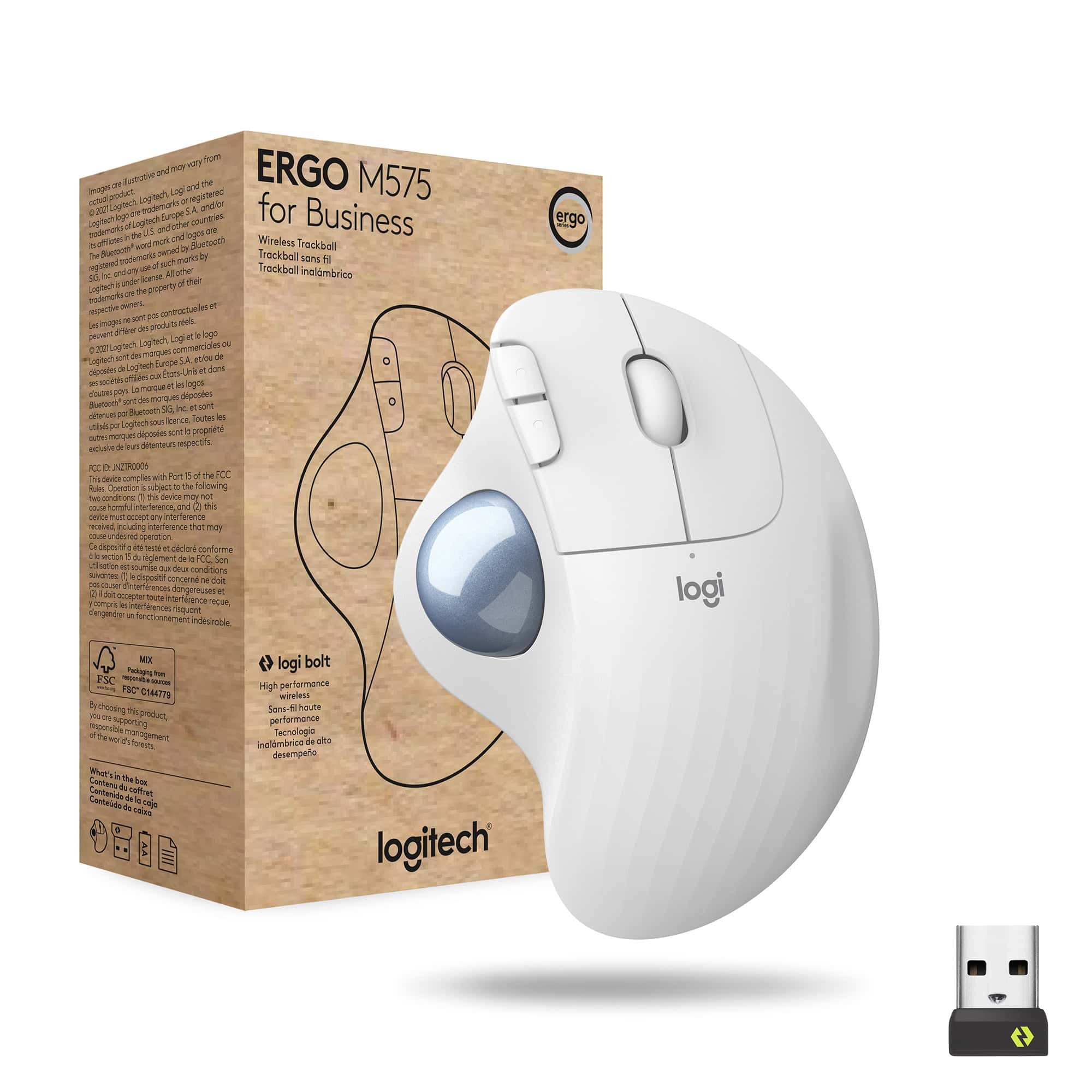 Logitech ERGO M575 for Business - OFFWHITE - EMEA (910-006438) thumbnail