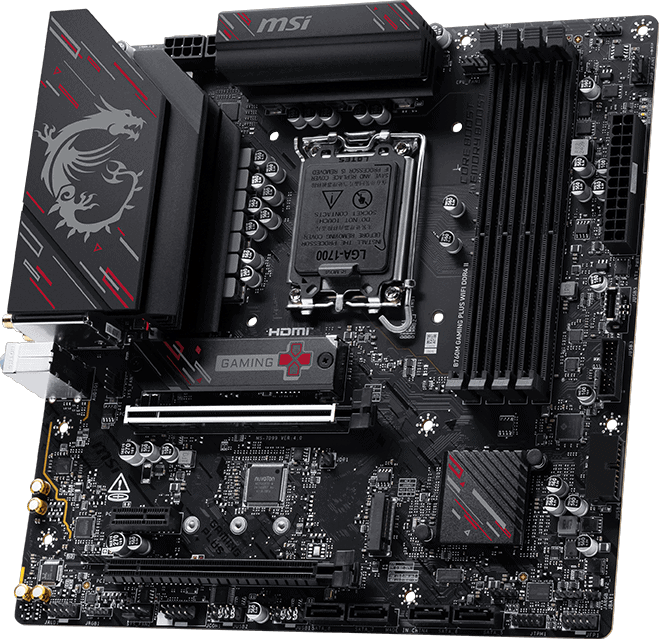 MSI Motherboard B760 Express A1700 Micro-ATX DDR5 Memory 4 Memory Slots (B760MGAMINGPLUSWIFI) thumbnail