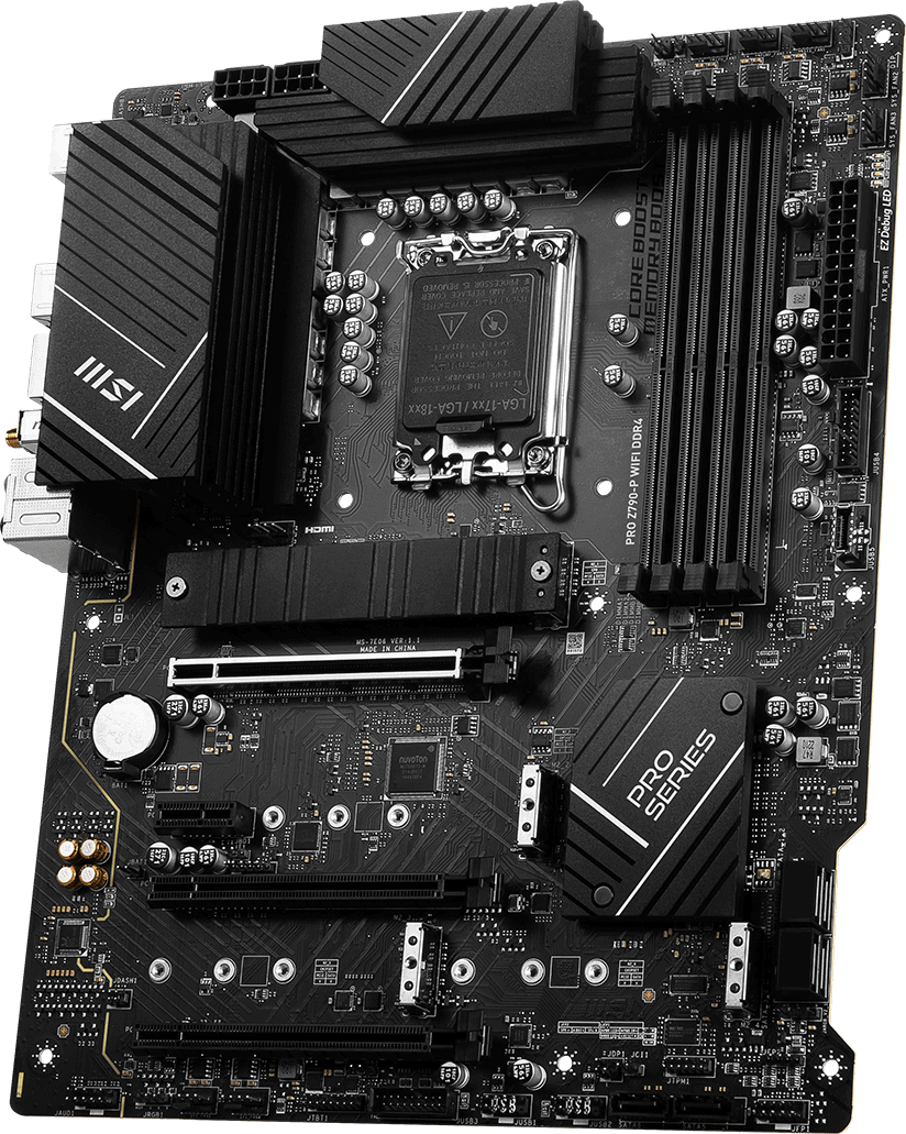 MSI Motherboard Z790 A1700 ATX DDR5 Memory 4 Memory Slots 1x PCI-Express 1x 3x PCI-Express 16x (PROZ790-PWIFI) thumbnail