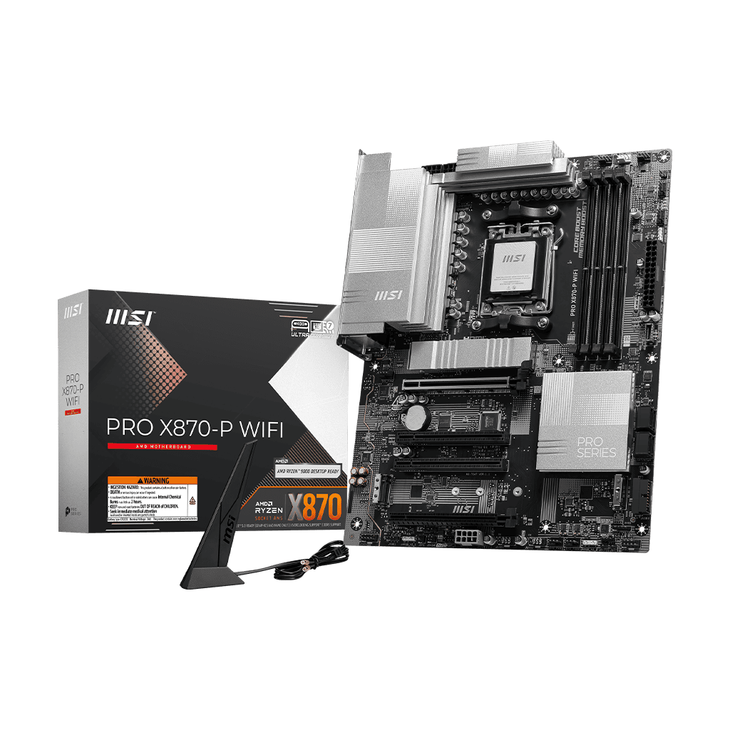 MSI Motherboard Z890 A1851 ATX DDR5 Memory 4 Memory Slots (PROZ890-PWIFI) thumbnail
