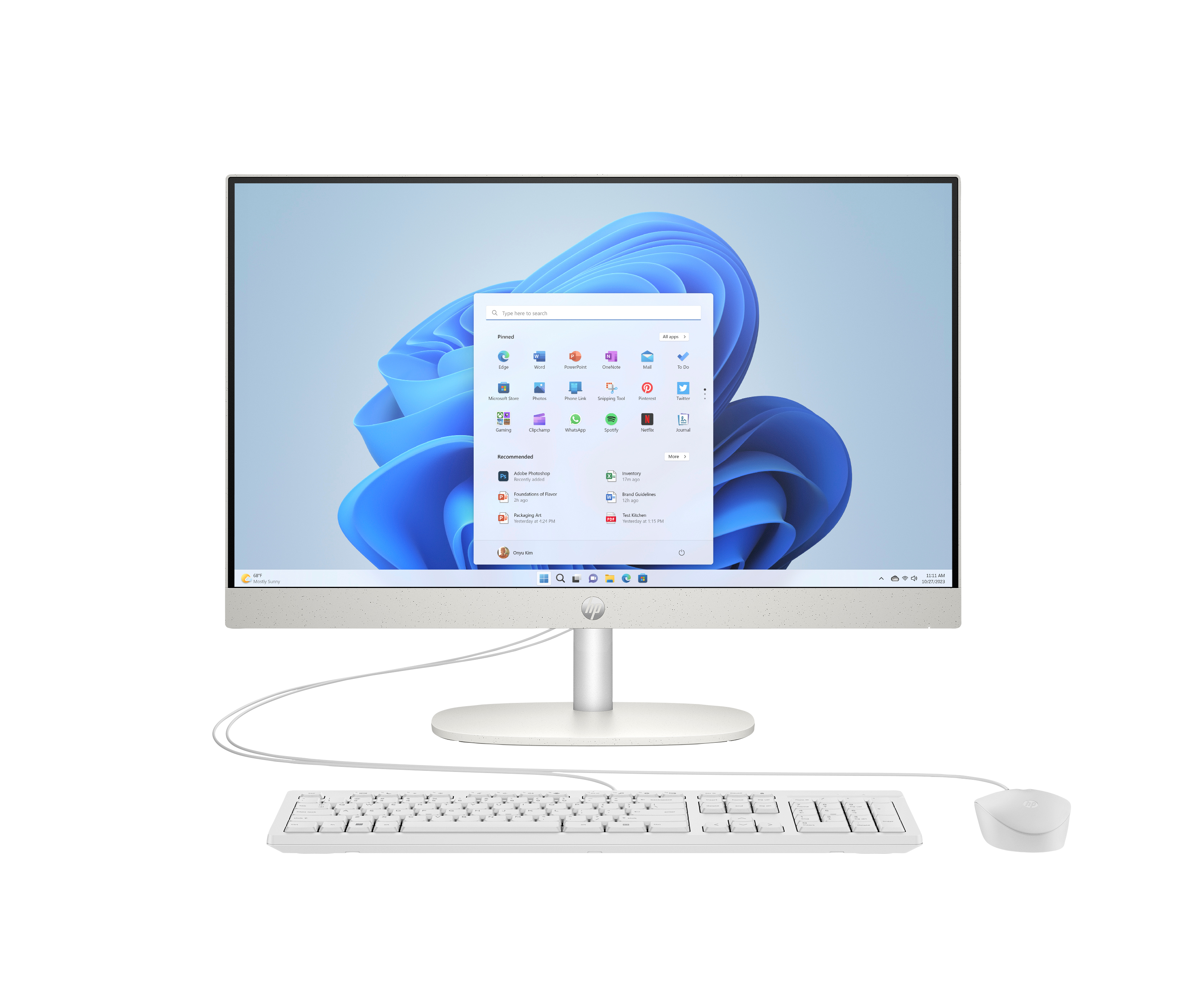 HP 24-cr0003na AMD Ryzen? 5 7520U 8GB RAM 512GB SSD 23.8  Full HD Windows 11 Home All-in-One Desktop PC - White - BM5L4EA#ABU (BM5L4EA) thumbnail