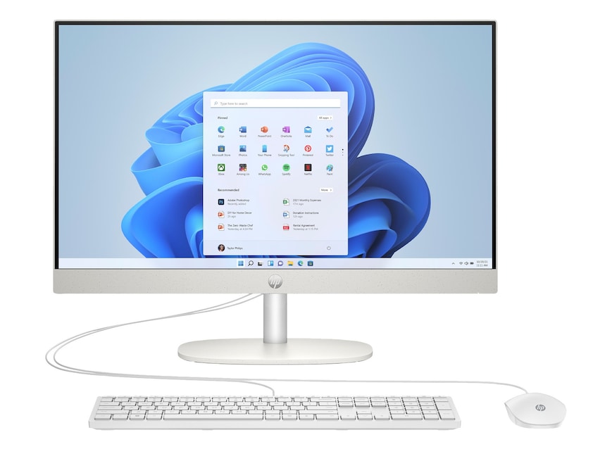 HP 24-cr0062na Intel Core i3-N300 8GB RAM 512GB SSD 23.8  Windows 11 Home All-in-One PC - White - BM5L6EA#ABU (BM5L6EA) thumbnail