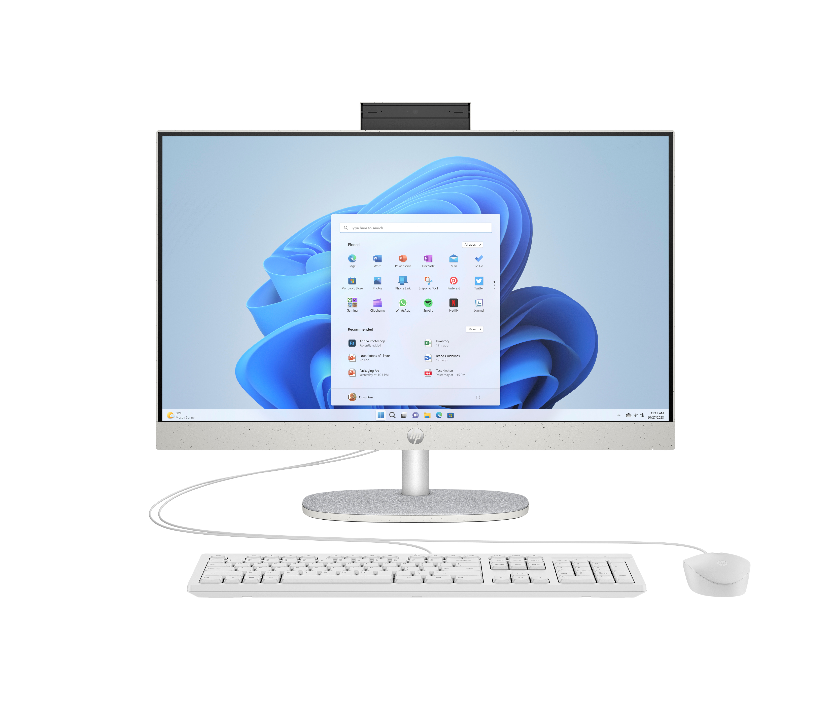 HP 24-cr0063na Intel? Core? i3-N300 8GB RAM 256GB SSD 23.8  Full HD Windows 11 Home All-in-One Desktop PC - White - BM5L7EA#ABU (BM5L7EA) thumbnail
