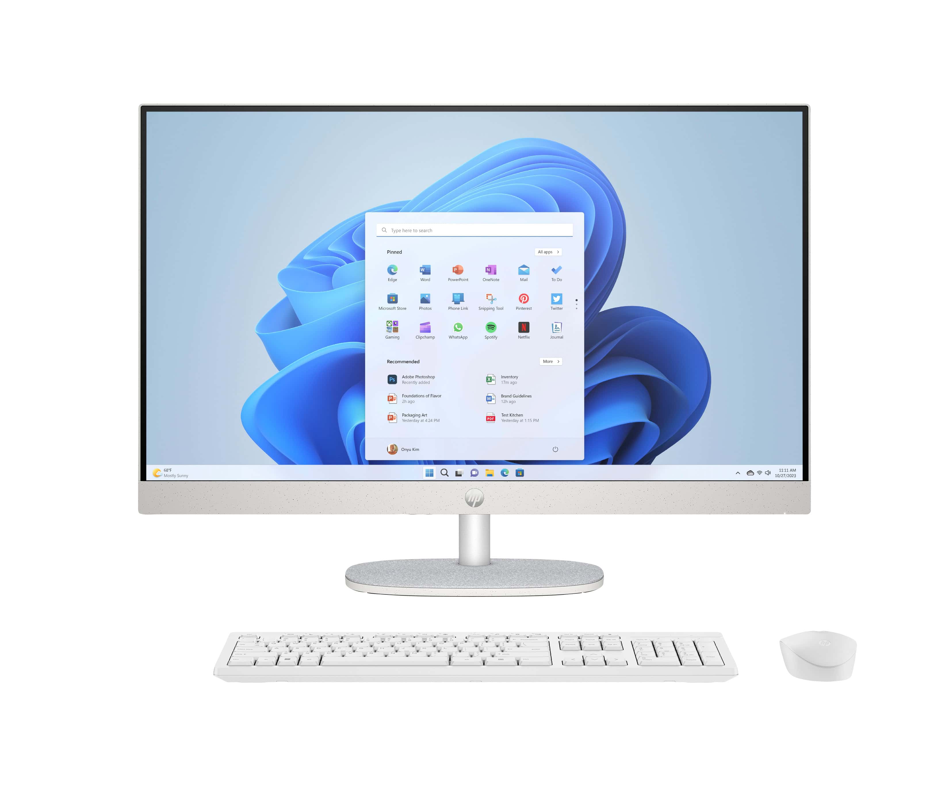 HP 27-cr0000na AMD Ryzen 7 7730U 16GB RAM 512GB SSD 27  Windows 11 Home All-in-One PC - White - BM5L9EA#ABU (BM5L9EA) thumbnail