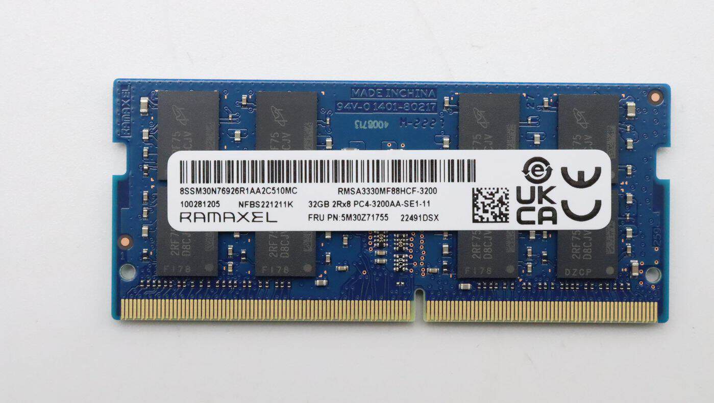 Lenovo Memory So-Dimm 32GB DDR4 3200 Ramaxel (5M30Z71755) (5M30Z71755) thumbnail