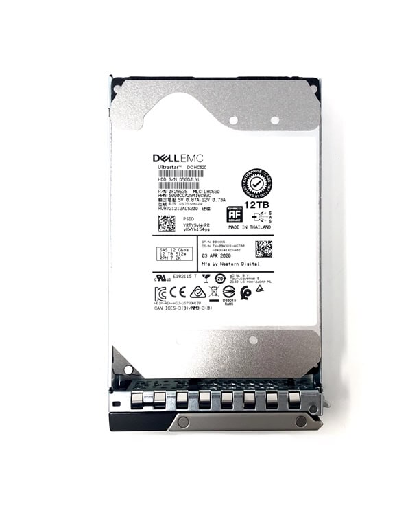 Dell 12TB 7.2K 12G 3.5INCH 512E (09HXK6-RFB) thumbnail